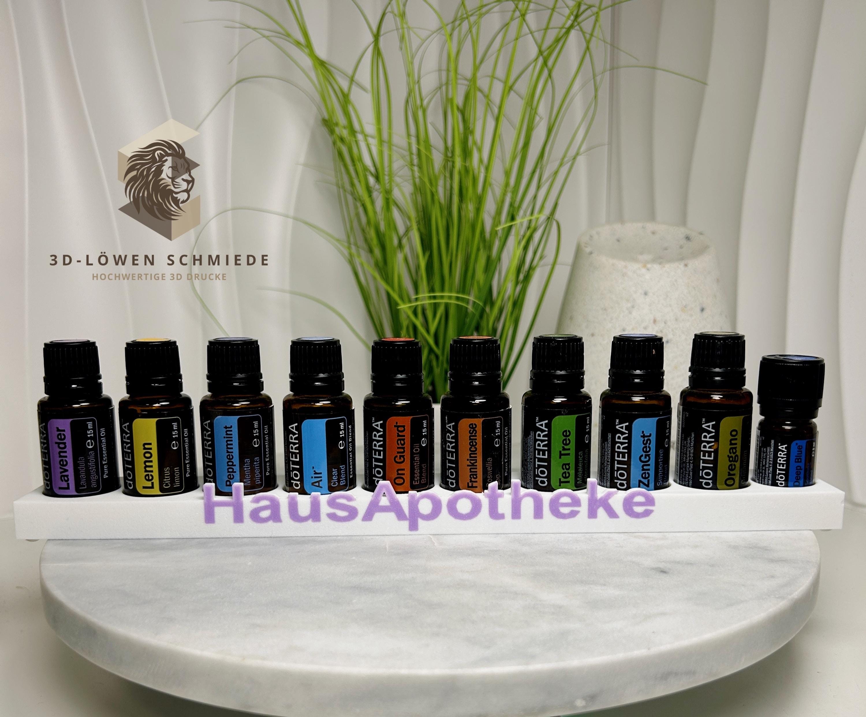 doTERRA Hausapotheke „Lite“ Aufsteller, Home Essential für Ätherische Öle 9x 15ml + 1x 5ml Essential Kit, Stilvoll, Organizer, Geschenkidee