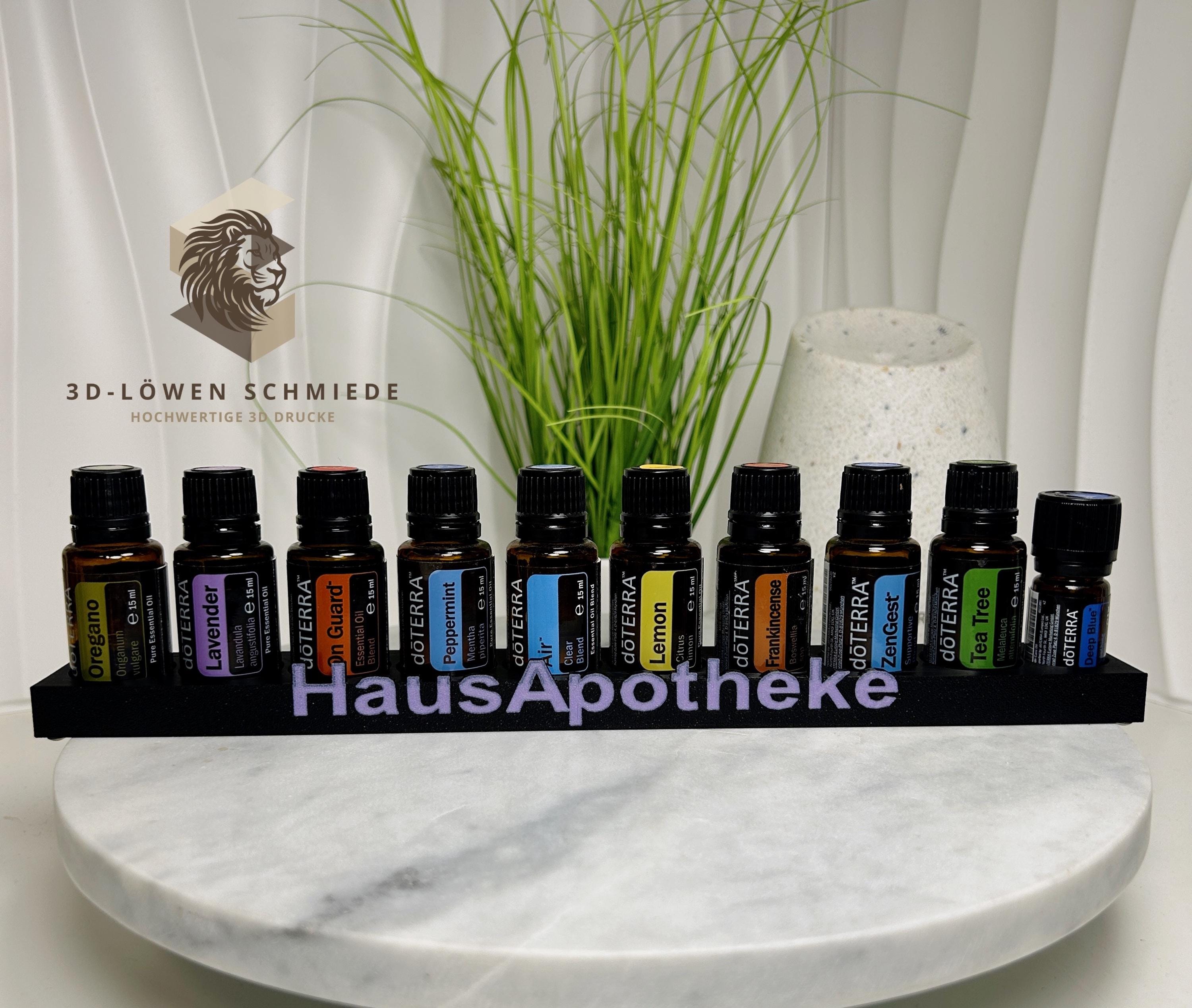 doTERRA Hausapotheke „Lite“ Aufsteller, Home Essential für Ätherische Öle 9x 15ml + 1x 5ml Essential Kit, Stilvoll, Organizer, Geschenkidee
