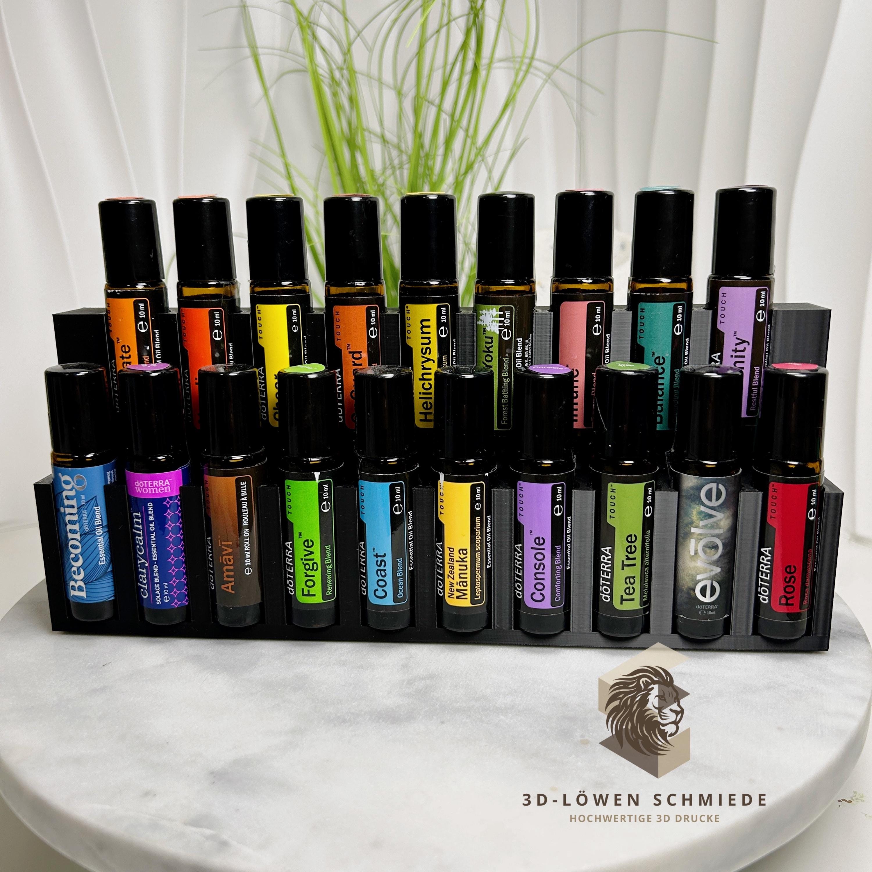 doTERRA Aufsteller für 19x 10ml Ätherische Öle Touch Roll-On‘s mit Sicht auf die Öle kompakt und platzsparend, auch in anderen Farben