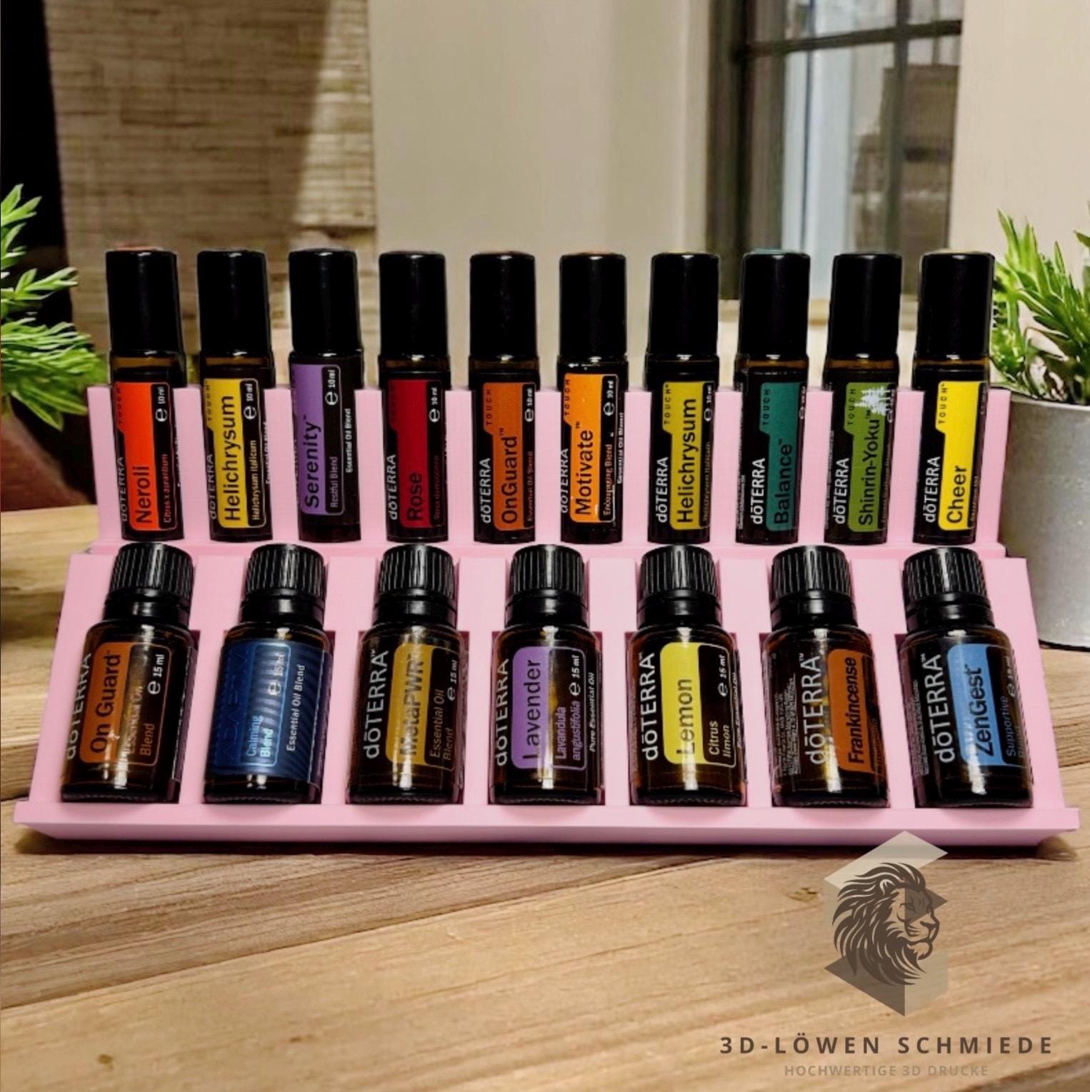 doTERRA Aufsteller Aufbewahrung 10x 10ml / 7x 15ml Ätherische Öle Touch Roll-On‘s - Rosa, Schwarz, Weiß, Beige, andere Farben anfragen
