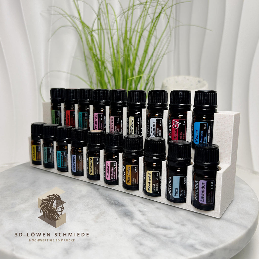 doTERRA Aufsteller für 19x 5ml Ätherische Öl Flaschen mit Sichtfenster auf die Öle, Stilvoll - Organisatorisch - Aufbewahrung - Geschenkidee