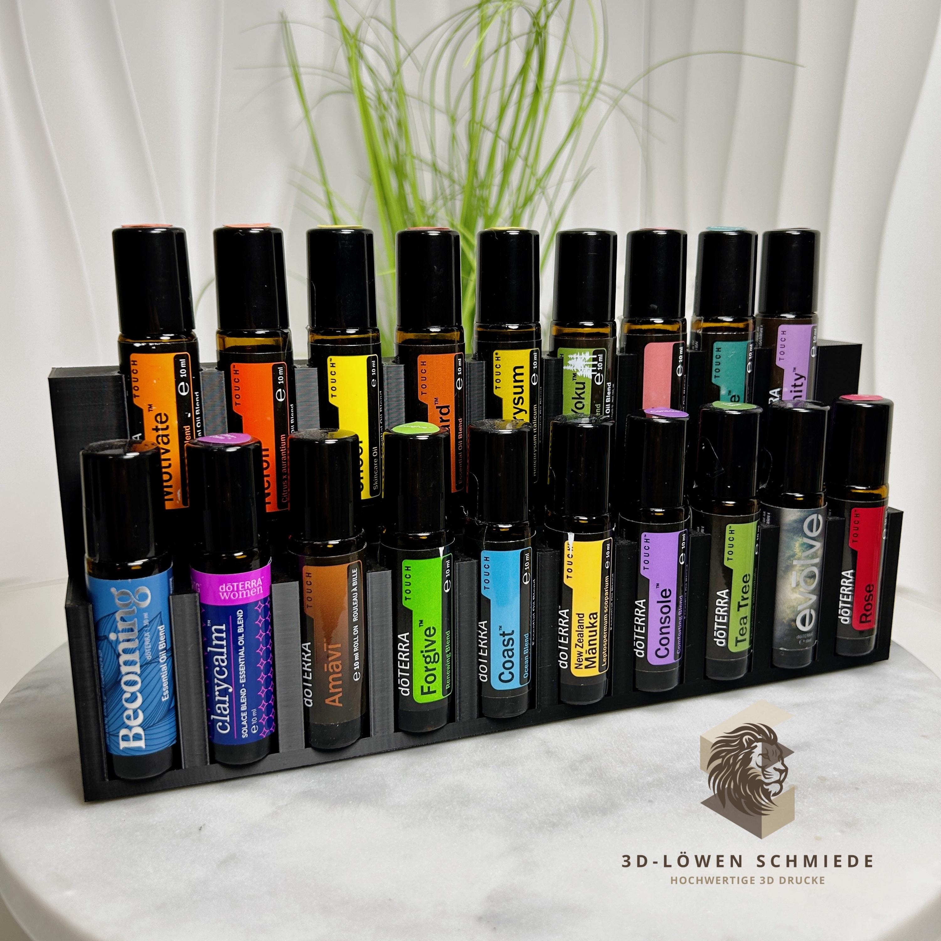 doTERRA Aufsteller / Regal für 10x 10ml Ätherische Öl Touch Roll-On‘s mit Sichtfenster auf die Öle, auch in anderen Farben möglich