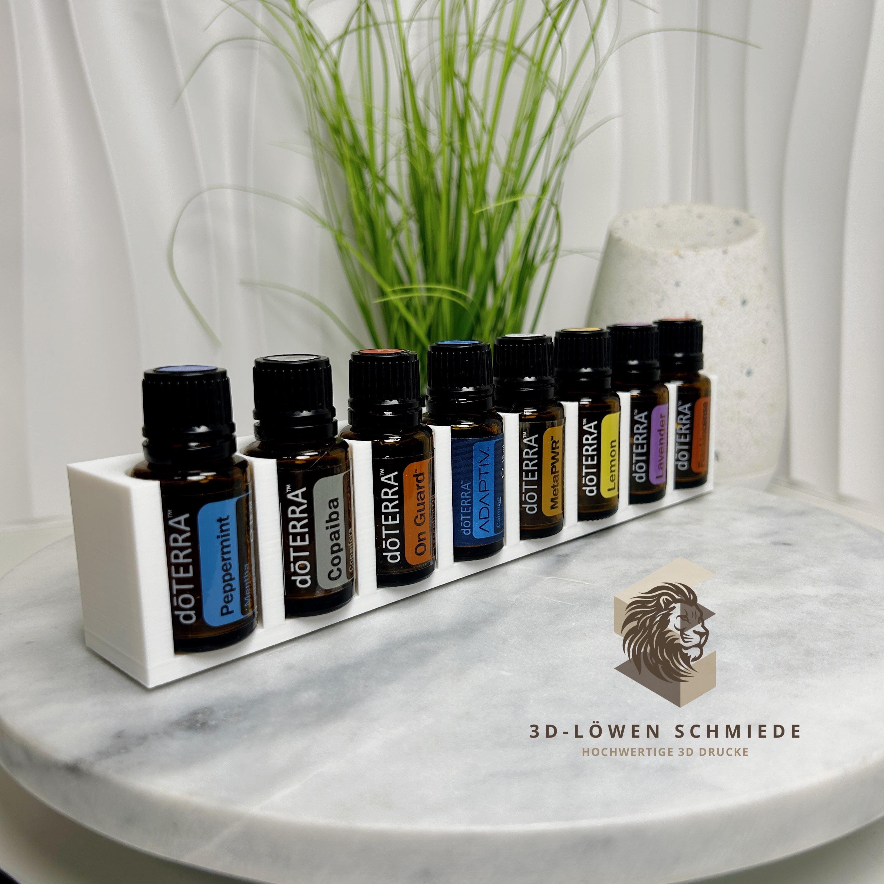 doTERRA Aufsteller für bis zu 32x 15ml Ätherische Öl Flaschen mit Sichtfenster auf die Öle, Stilvoll - Aufbewahrung - Geschenkidee