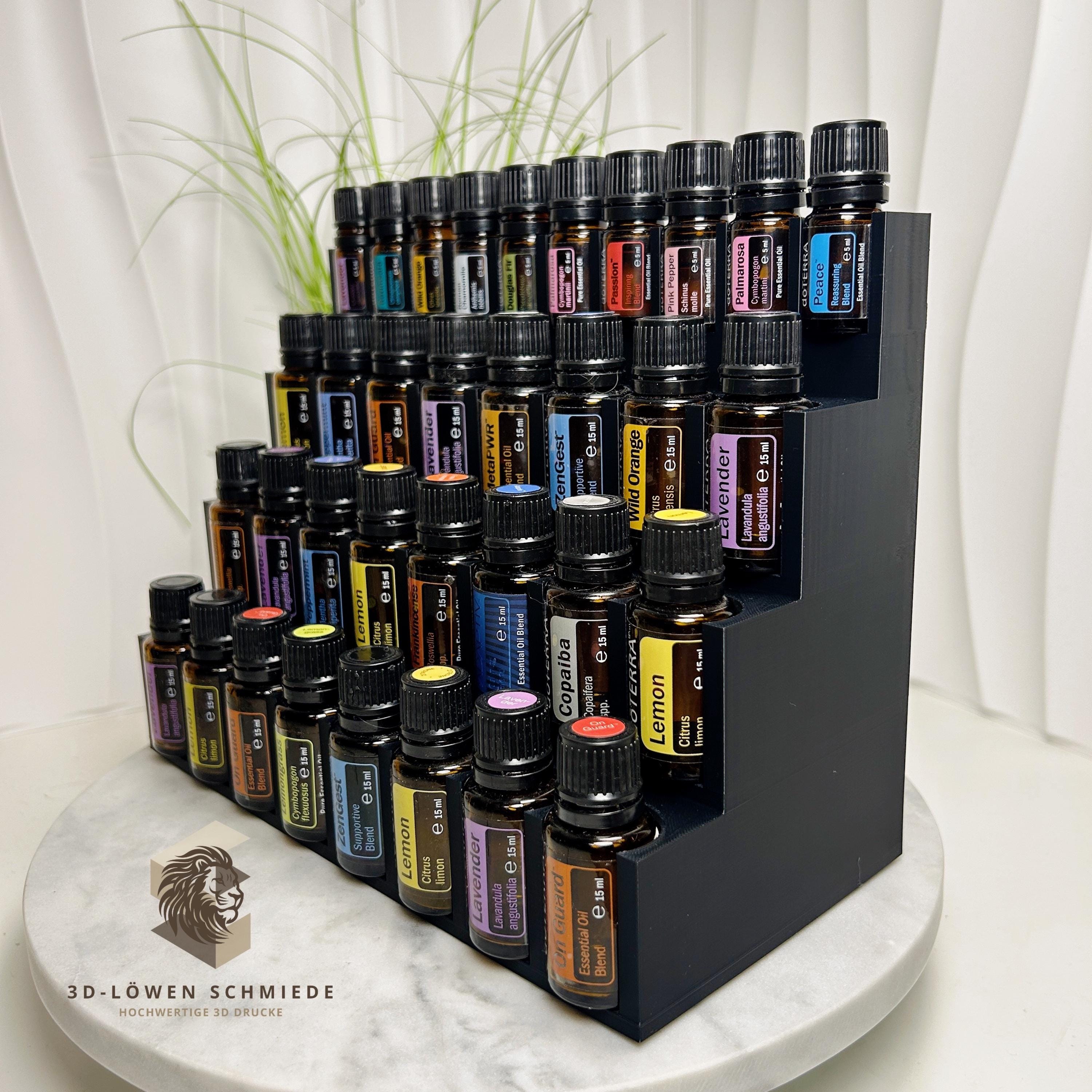 doTERRA Aufsteller XXL 24x 15ml u. 10x 5ml Ätherische Öl Flaschen mit Sichtfenster auf die Öle, Stilvoll - Aufbewahrung - Geschenkidee