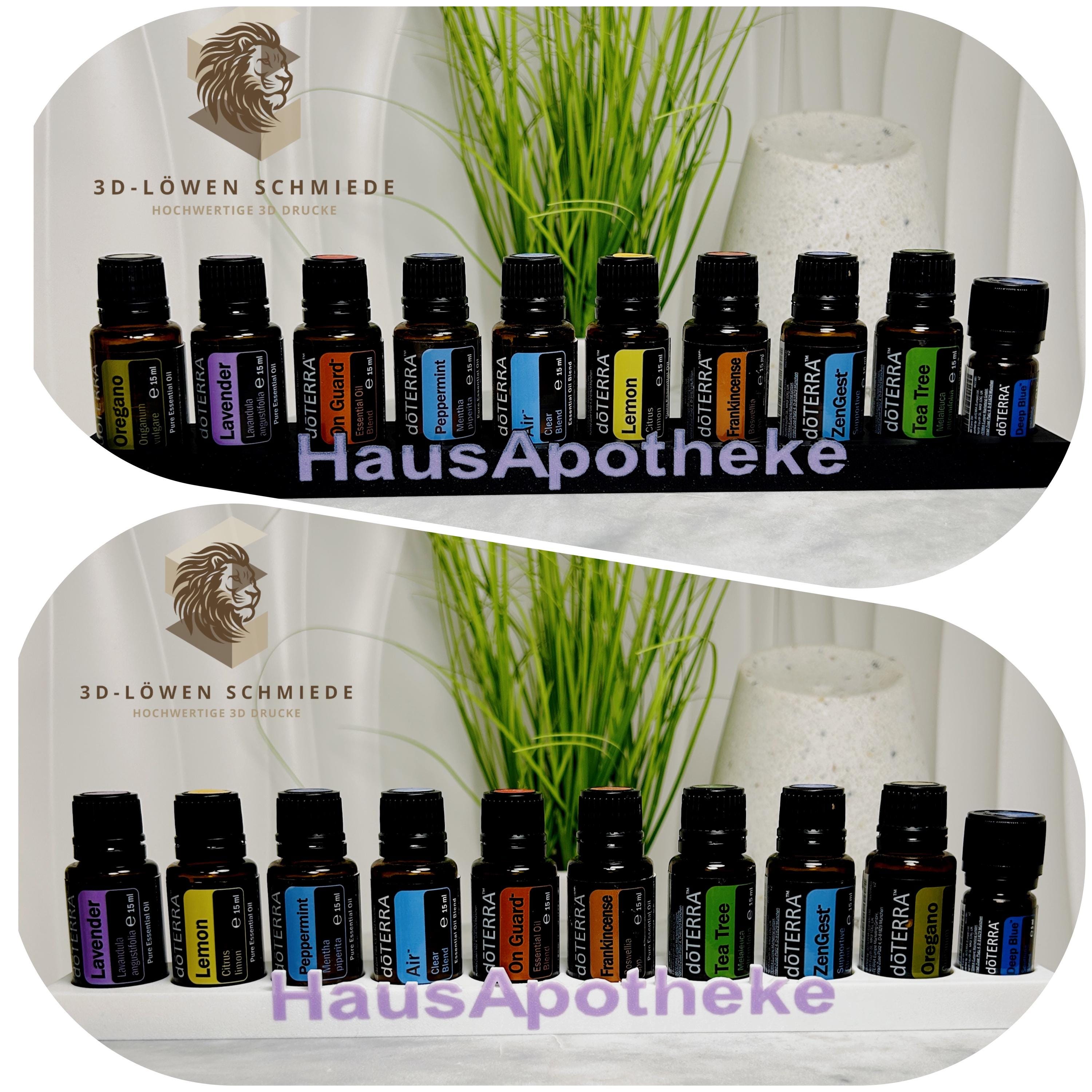 doTERRA Hausapotheke „Lite“ Aufsteller, Home Essential für Ätherische Öle 9x 15ml + 1x 5ml Essential Kit, Stilvoll, Organizer, Geschenkidee