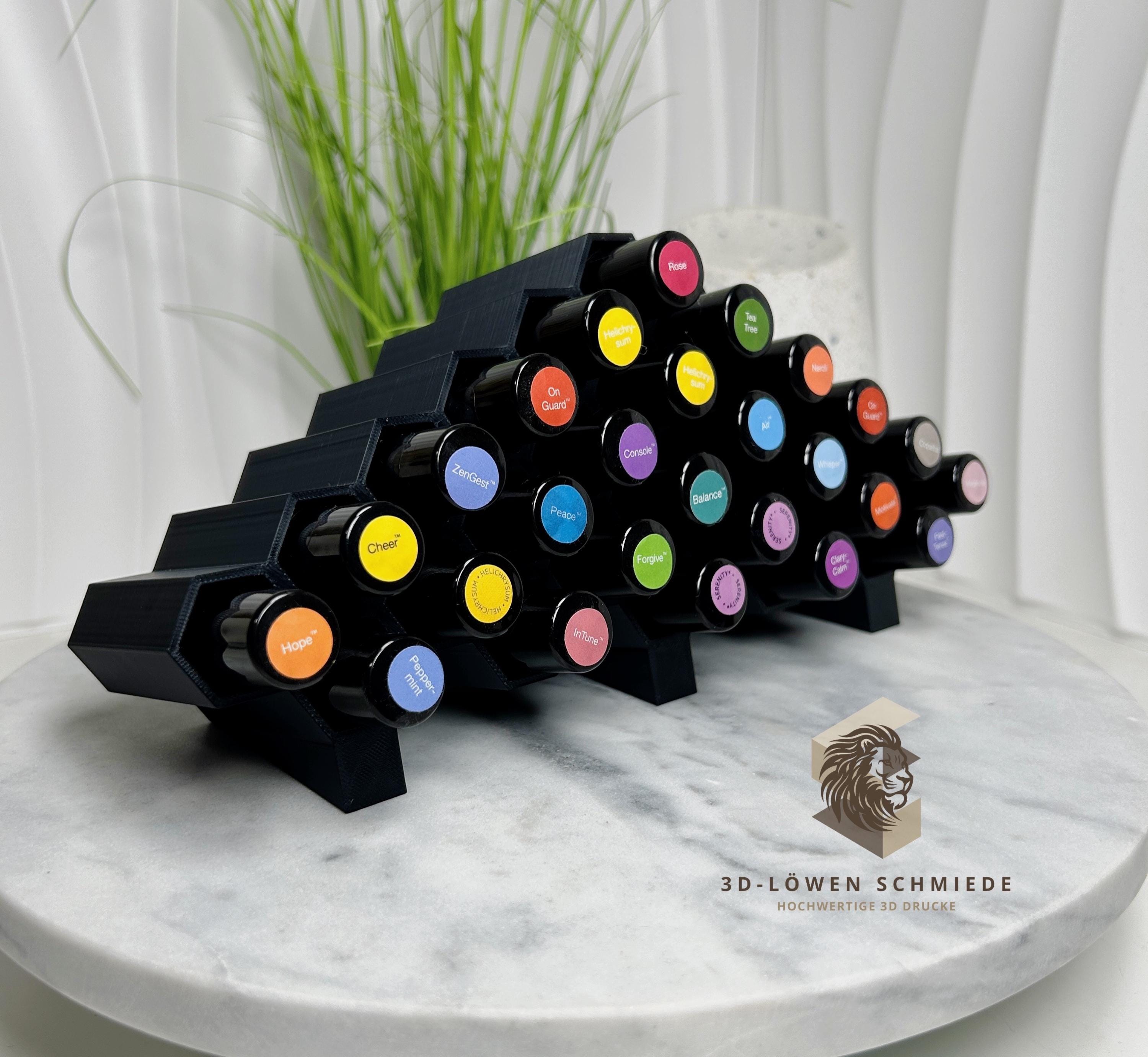 doTERRA Aufsteller Waben Design für 26x 10ml Ätherische Öle Touch Roll-On‘s kompakt und platzsparende Aufbewahrungs möglichkeit, Organizer