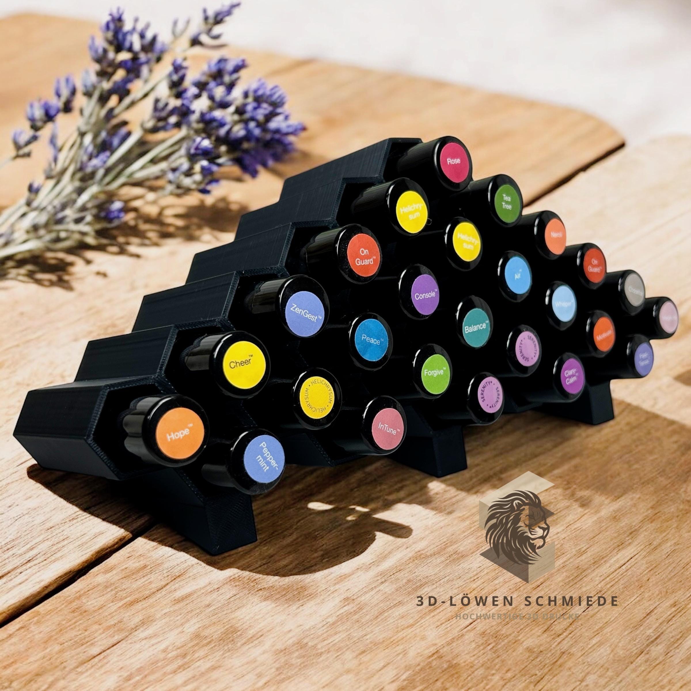 doTERRA Aufsteller Waben Design für 26x 10ml Ätherische Öle Touch Roll-On‘s kompakt und platzsparende Aufbewahrungs möglichkeit, Organizer