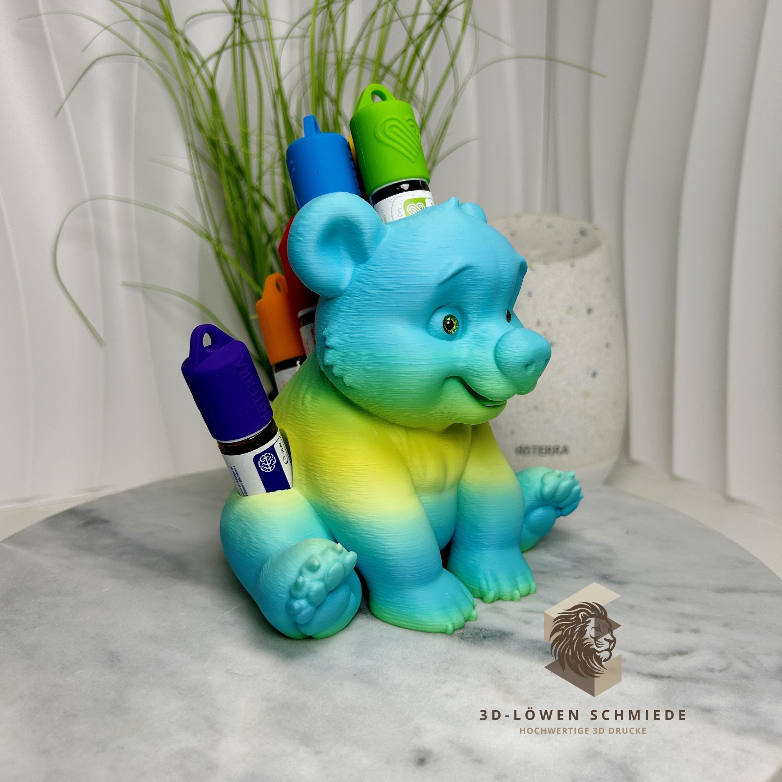 doTERRA Aufsteller KidsCollection AromaBär für Ätherische Öle Platz für 7x 10ml Roll On - Deko - Geschenk - Aufbewahrung