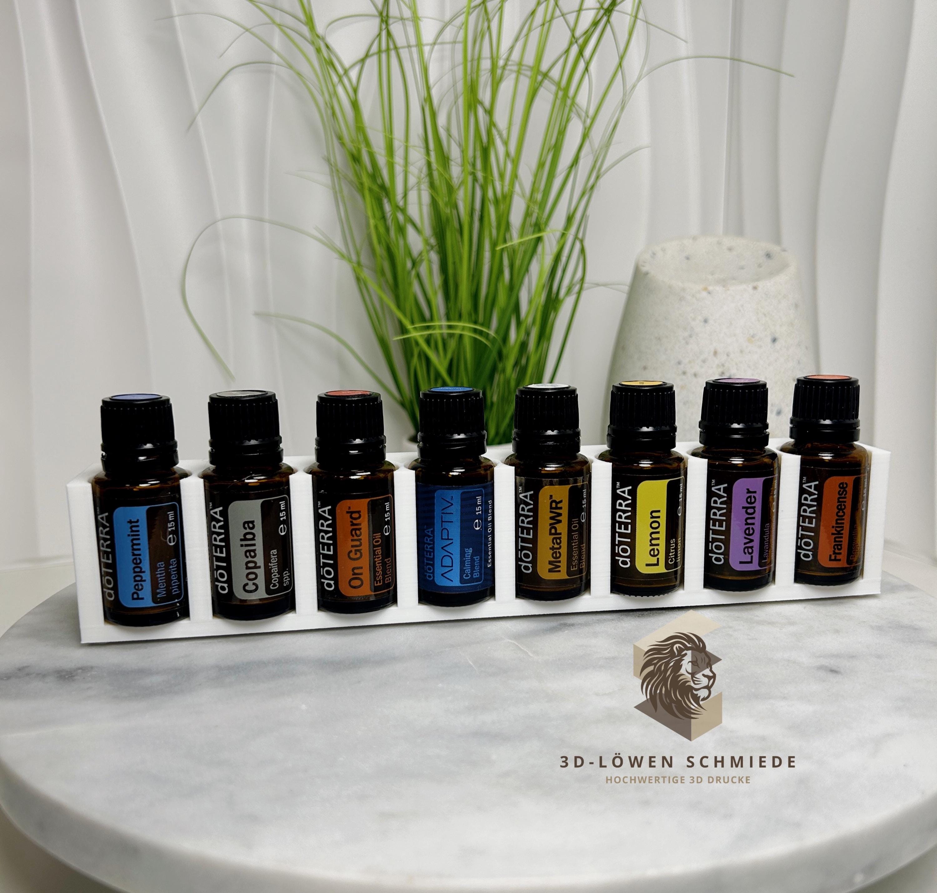 doTERRA Aufsteller für bis zu 32x 15ml Ätherische Öl Flaschen mit Sichtfenster auf die Öle, Stilvoll - Aufbewahrung - Geschenkidee