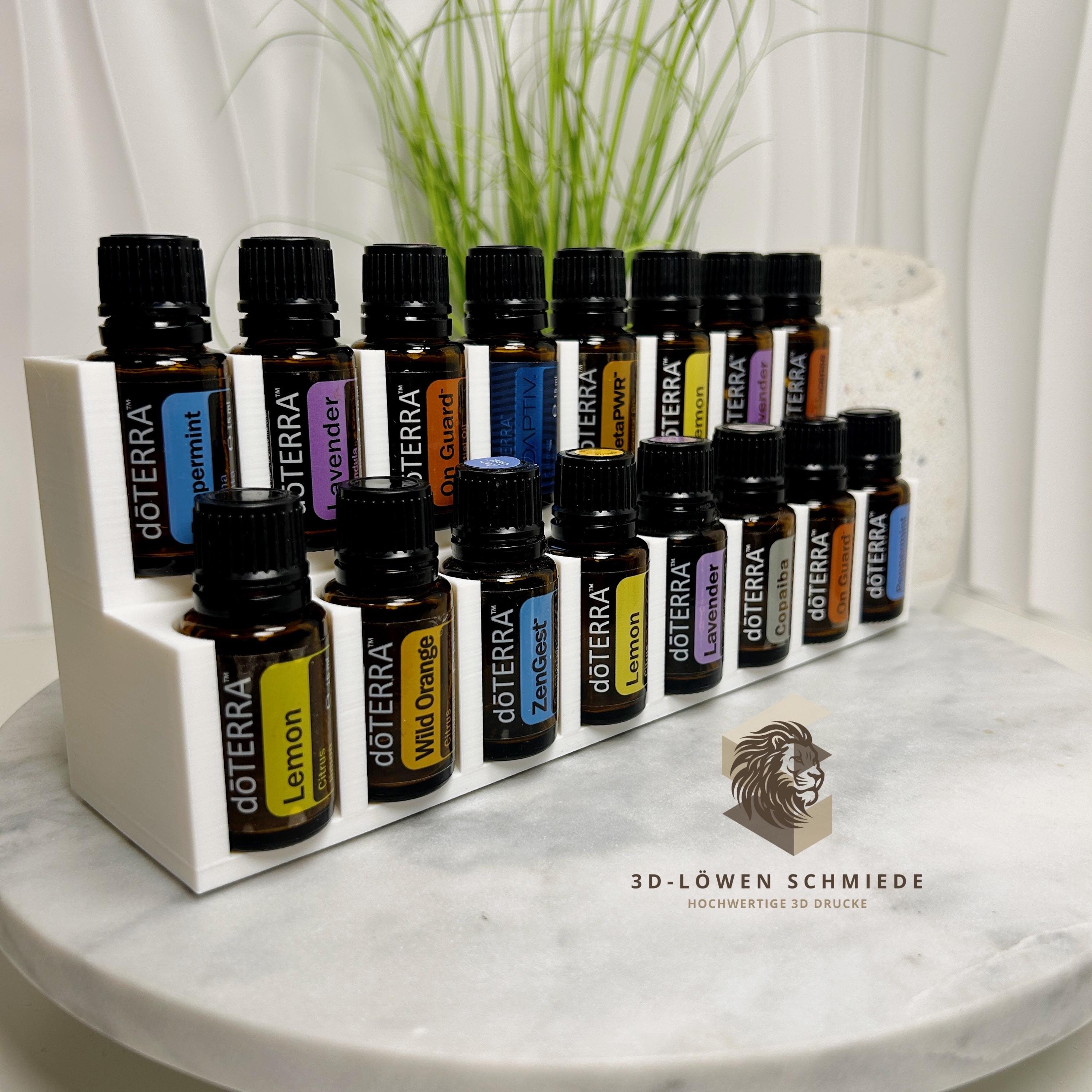 doTERRA Aufsteller für bis zu 32x 15ml Ätherische Öl Flaschen mit Sichtfenster auf die Öle, Stilvoll - Aufbewahrung - Geschenkidee