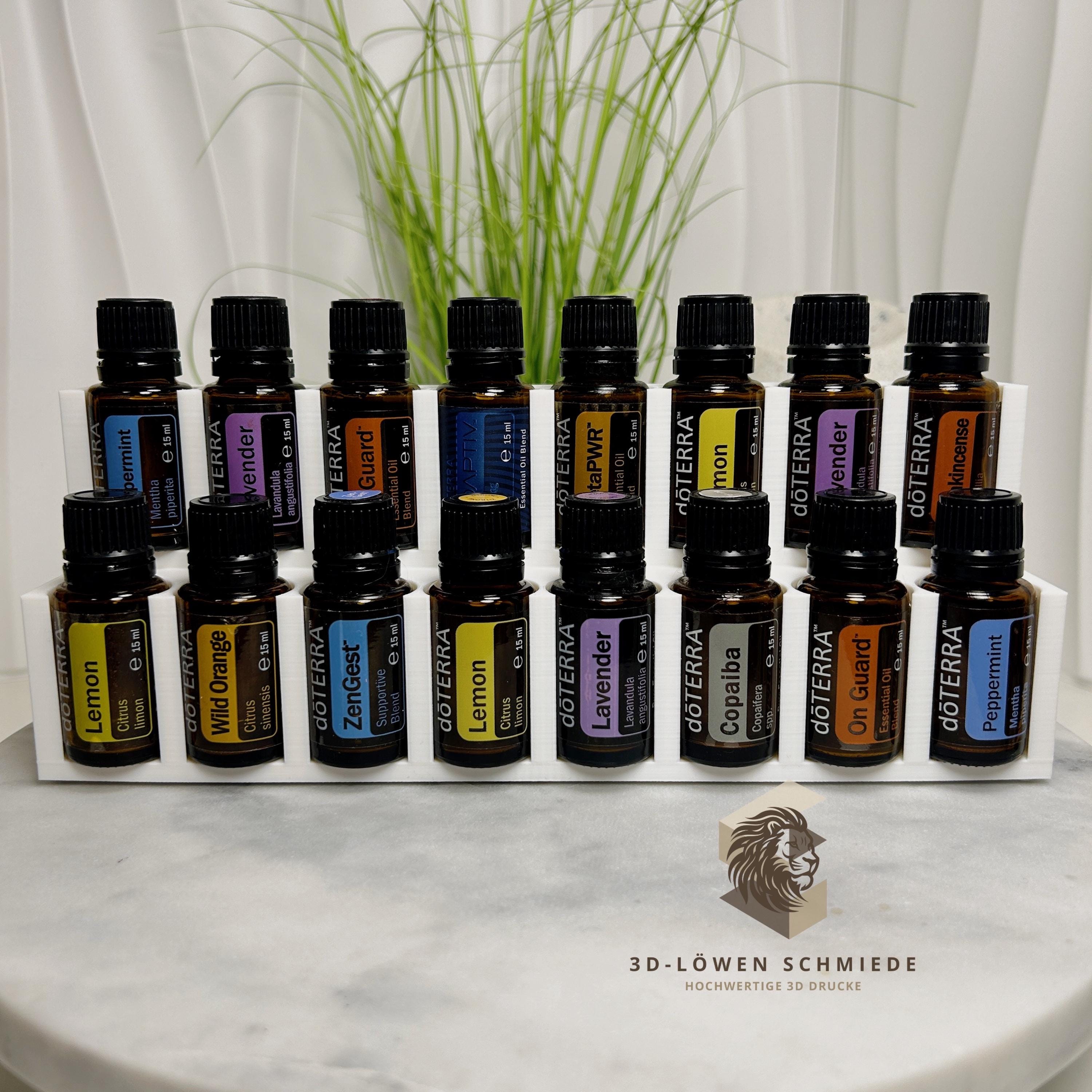 doTERRA Aufsteller für bis zu 32x 15ml Ätherische Öl Flaschen mit Sichtfenster auf die Öle, Stilvoll - Aufbewahrung - Geschenkidee