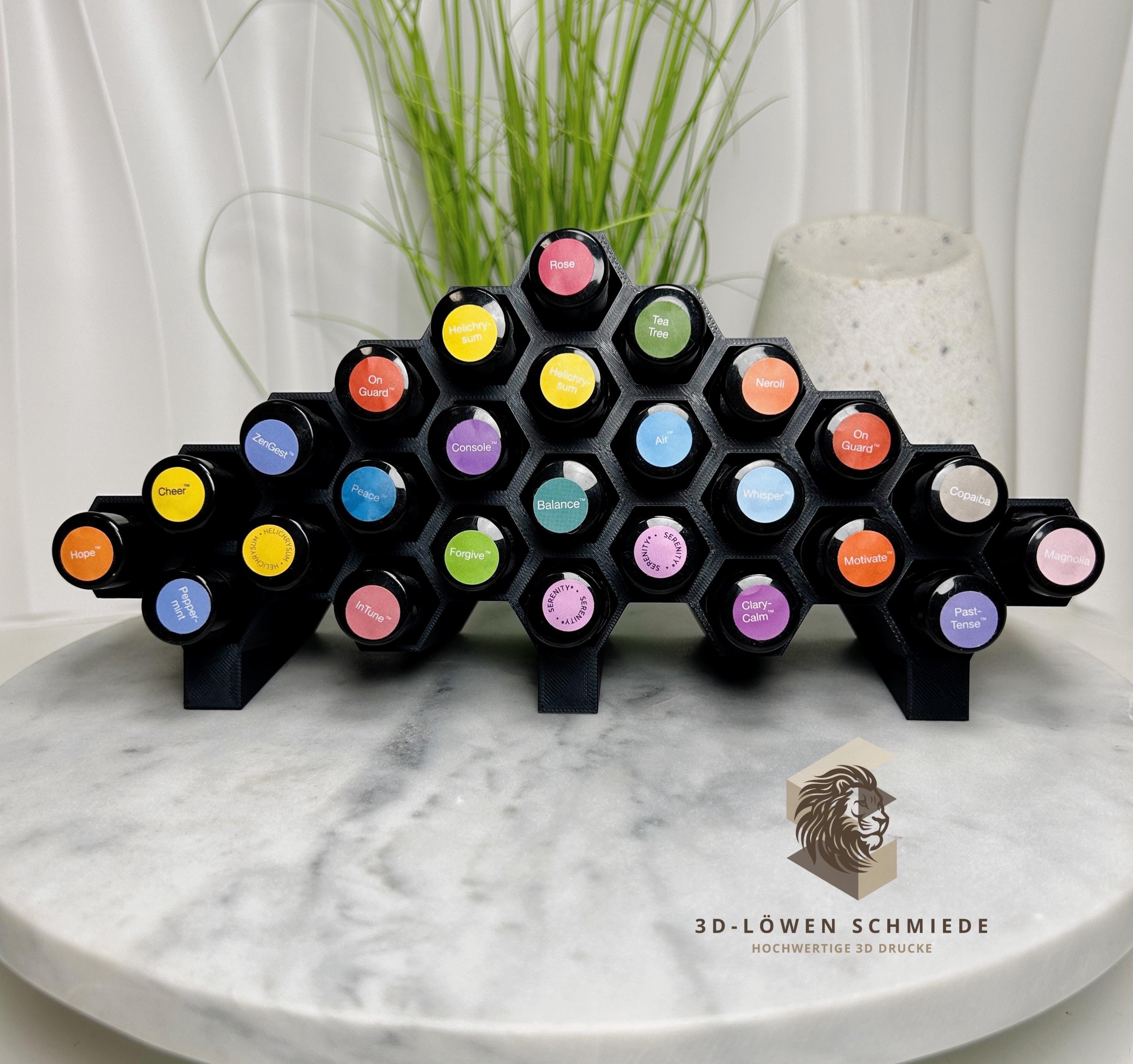 doTERRA Aufsteller Waben Design für 26x 10ml Ätherische Öle Touch Roll-On‘s kompakt und platzsparende Aufbewahrungs möglichkeit, Organizer