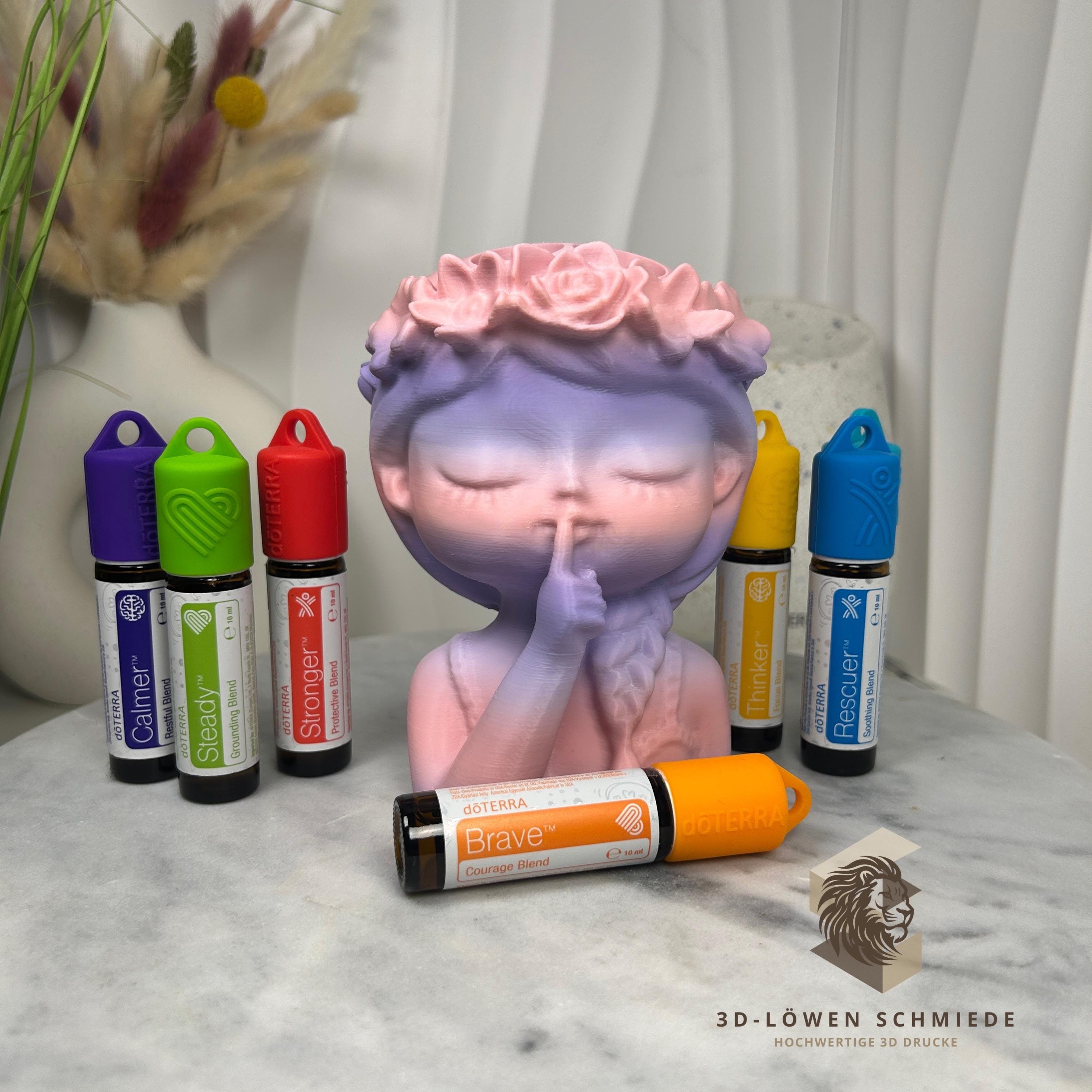 doTERRA Blumenmädchen V1. Aufsteller für Ätherische Öle 7x 10ml Roll-Ons im stilvollem und praktischen Design / Aufbewahrung / Geschenkidee