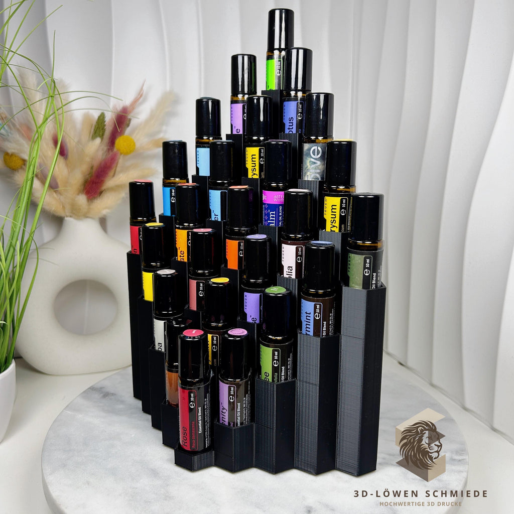 doTERRA Aufsteller WabenTurm Design für 25x 10ml Ätherische Öle Touch Roll-On‘s kompakt und platzsparende Aufbewahrung, Organizer