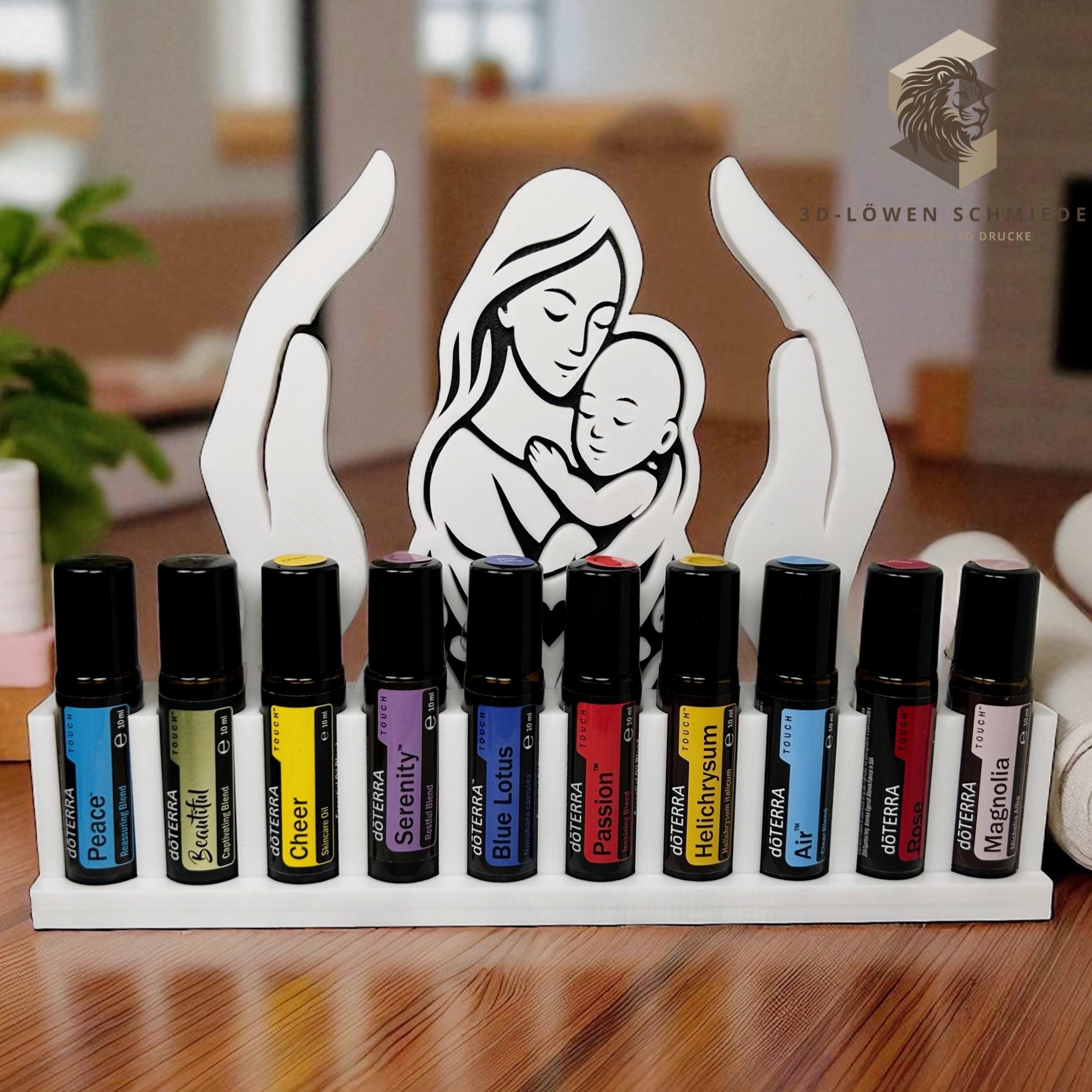 doTERRA Aufsteller „Die Hüterin“ Ätherische Öle, Platz für 10x 10ml Roll-Ons stilvolle Aufbewahrung, Yoga u. Meditation, Achtsamkeit & Ruhe