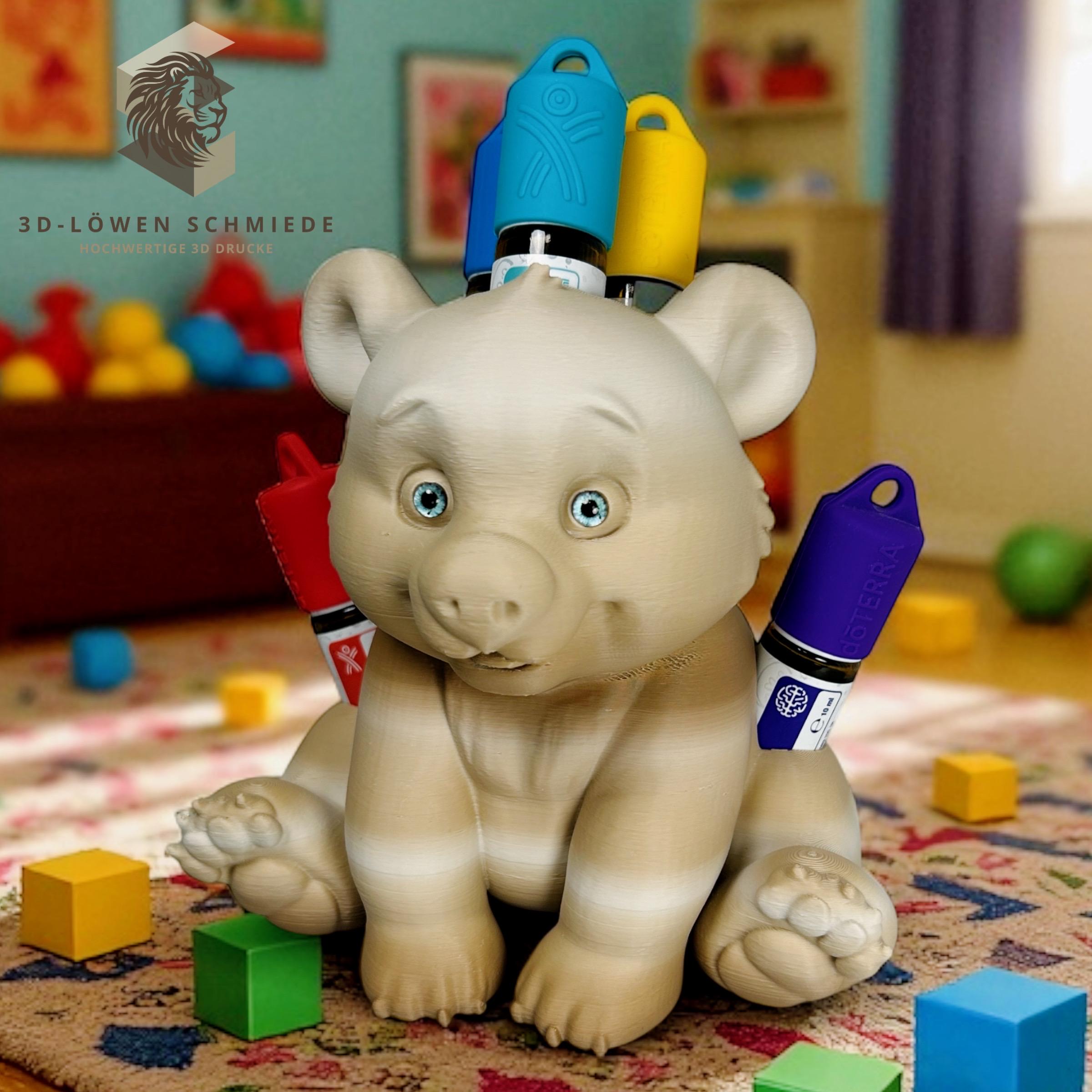 doTERRA Aufsteller KidsCollection AromaBär für Ätherische Öle Platz für 7x 10ml Roll On - Deko - Geschenk - Aufbewahrung
