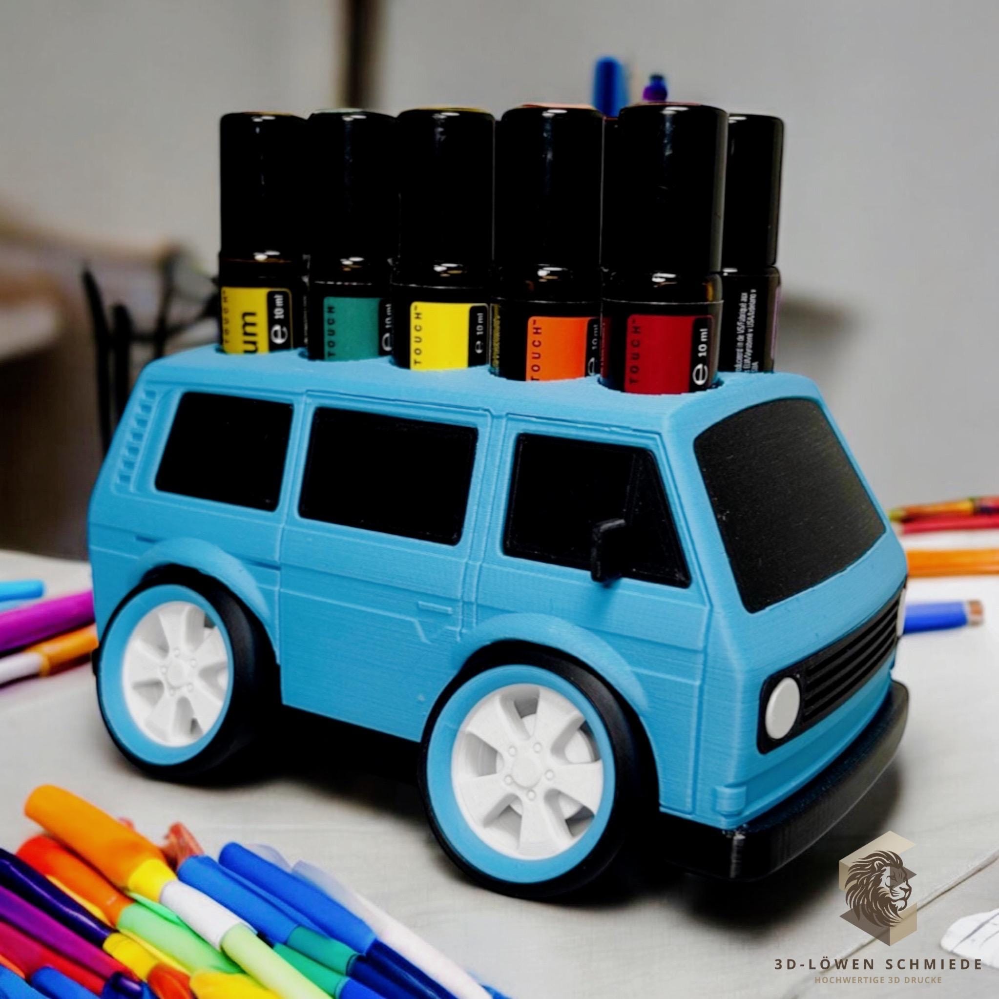 doTERRA Auto Design trifft auf Ätherische Öle für 10x 10 ml Roll-Ons „AromaBully T3“ Aufbewahrung, Geschenkidee, Organizer