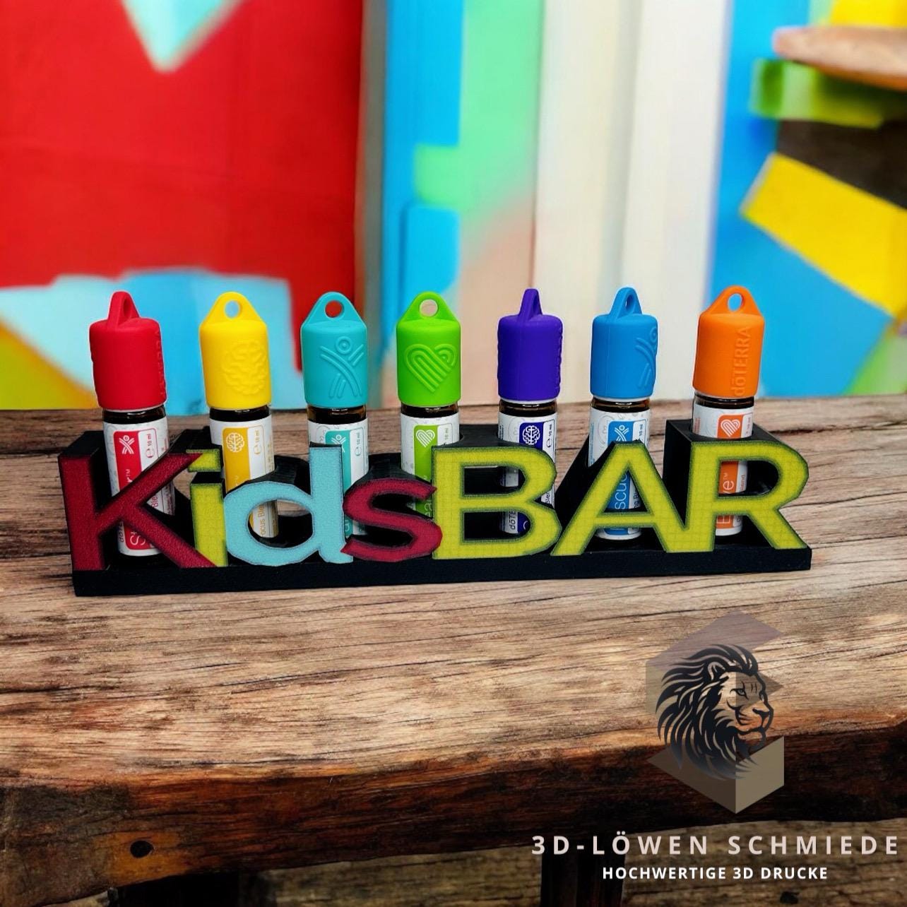 doTERRA KidsBar Aufsteller Regal zum Anhängen oder Stellen für Ätherisches Öle 7 Fächer für 10ml Roll-On‘s Touchs