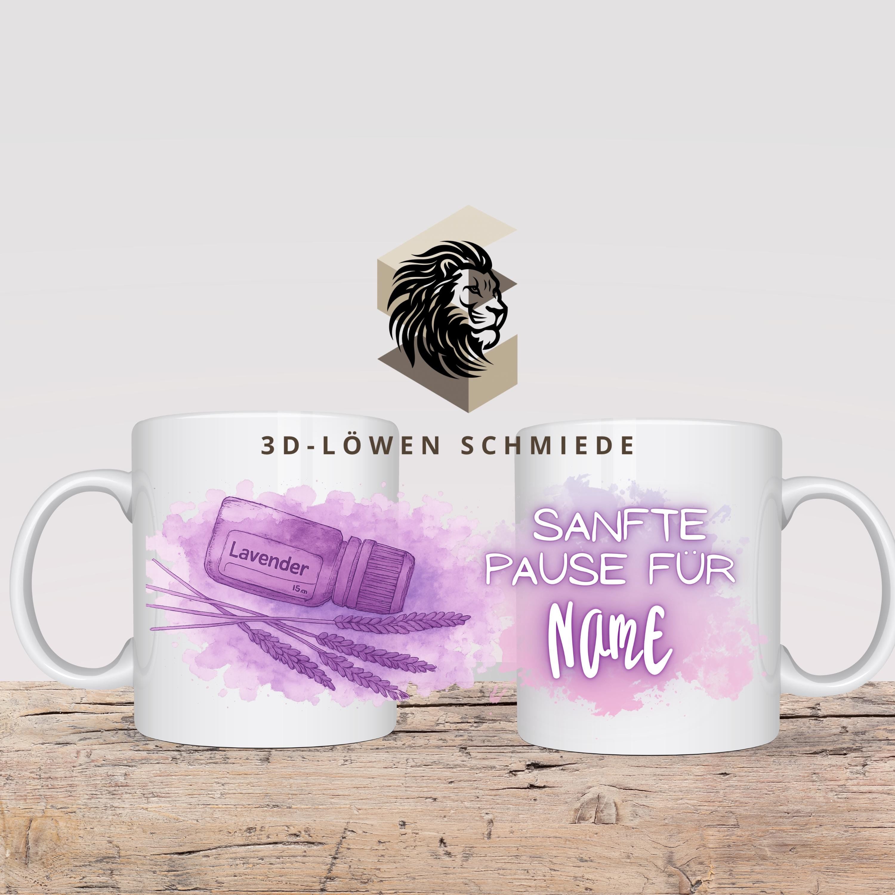 Personalisierte Tasse mit Namen Lavendel | Kaffeetasse | Geschenkidee für Berater doterra| Custom Mug Coffee Cup ätherische öle