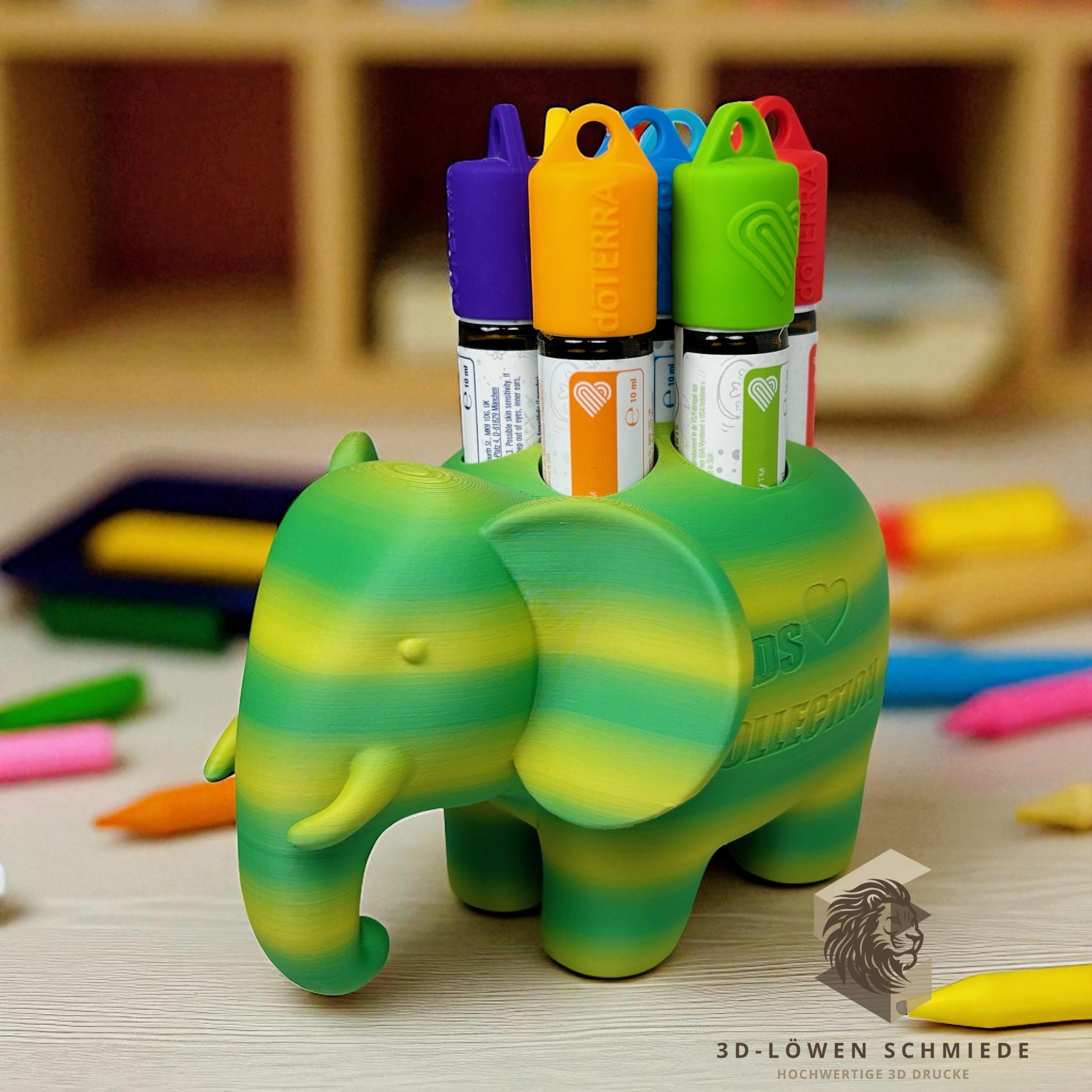 doTERRA Aufsteller Öle-Fant Kids Collection für Ätherische Öle - Einzelstück für 7x 10ml Roll-Ons Aufsteller - Geschenkidee - Aufbewahrung