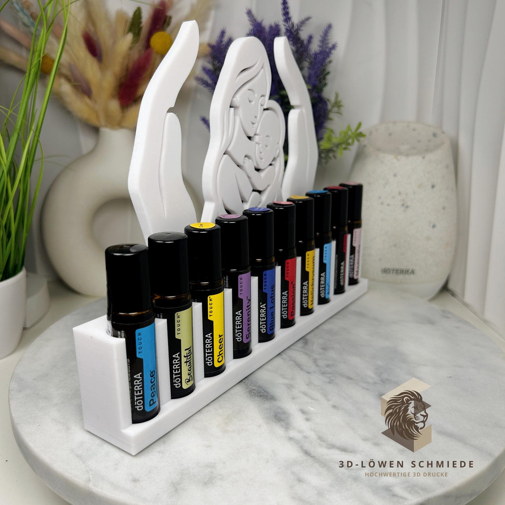 doTERRA Aufsteller „Die Hüterin“ Ätherische Öle, Platz für 10x 10ml Roll-Ons stilvolle Aufbewahrung, Yoga u. Meditation, Achtsamkeit & Ruhe