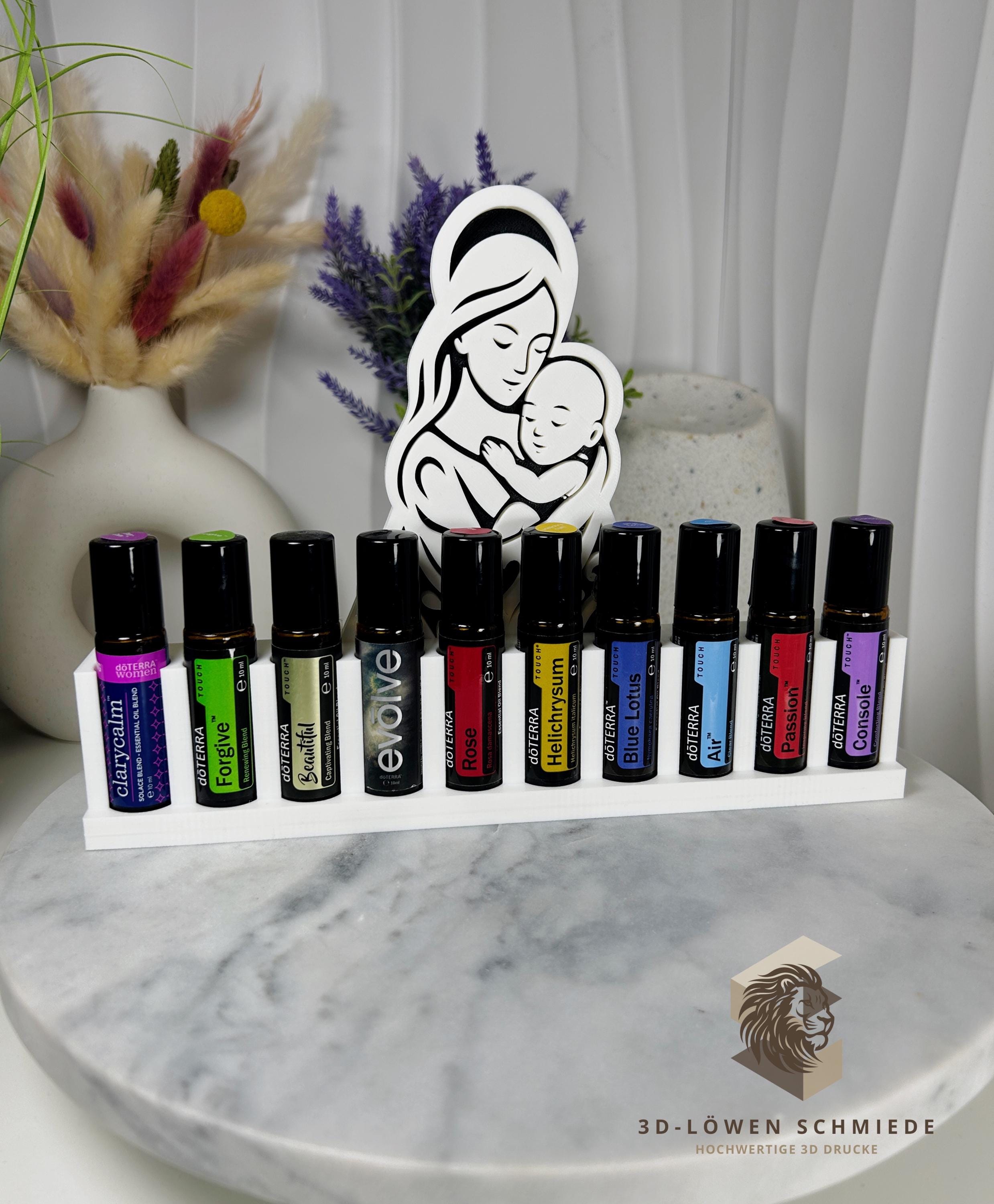 doTERRA Aufsteller „Die Hüterin“ Ätherische Öle, Platz für 10x 10ml Roll-Ons stilvolle Aufbewahrung, Yoga u. Meditation, Achtsamkeit & Ruhe