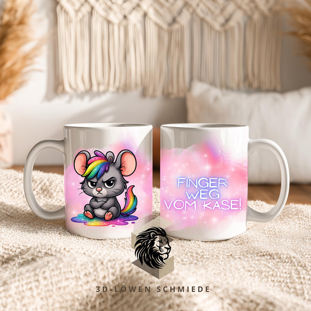 Lustige Tier Tasse mit Spruch bunte Regenbogen Tiere, Glitzer & Grumpy Designs ein witziges Geschenk für Tierliebhaber und Kaffee-Fans