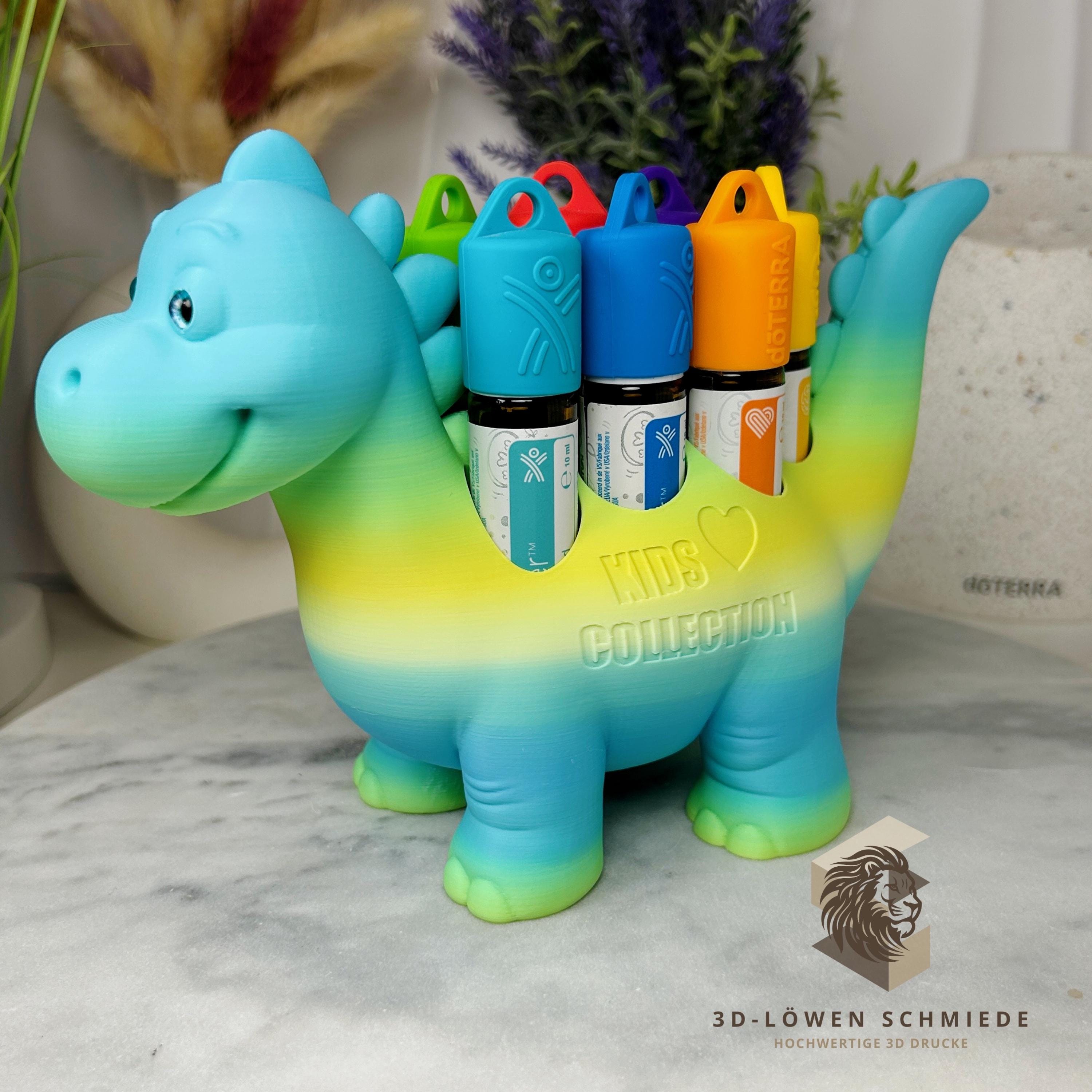 doTERRA Aufsteller KidsCollection, Dino Buddy für Ätherische Öle Platz für 7x 10ml Roll On - Deko - Geschenk - Aufbewahrung