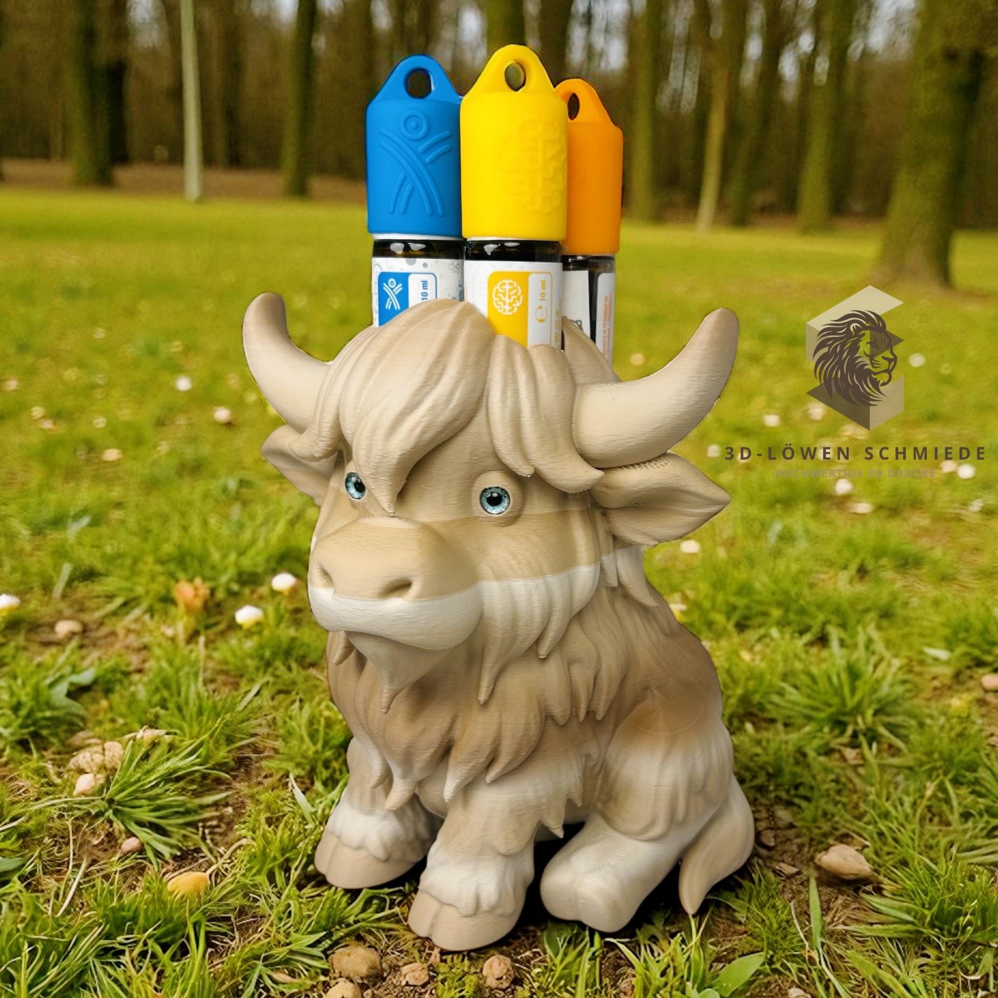 doTERRA Aufsteller KidsCollection „Karl, das Yak“ für Ätherische Öle Platz für 7x 10ml Roll On - Deko - Geschenk - Aufbewahrung