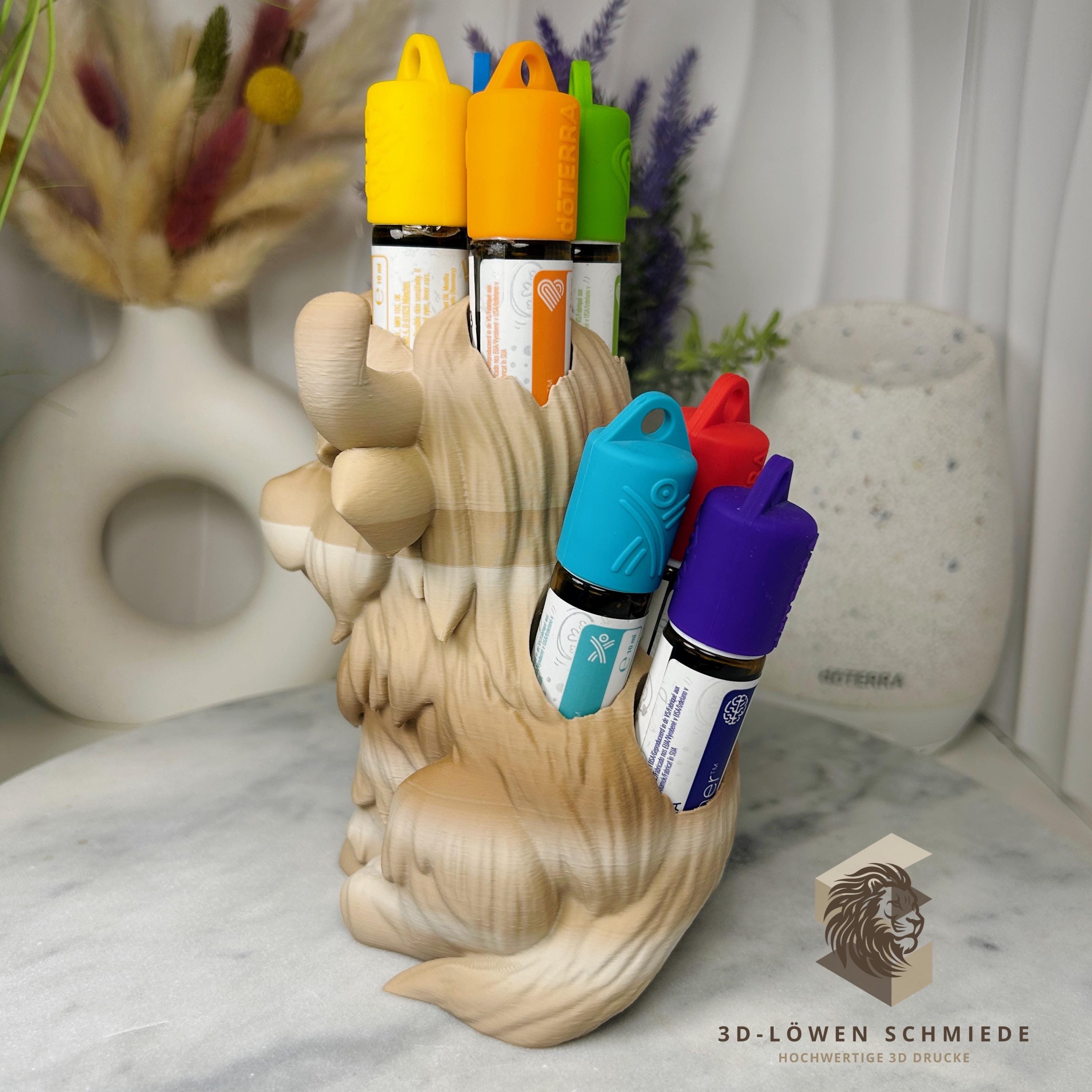 doTERRA Aufsteller KidsCollection „Karl, das Yak“ für Ätherische Öle Platz für 7x 10ml Roll On - Deko - Geschenk - Aufbewahrung