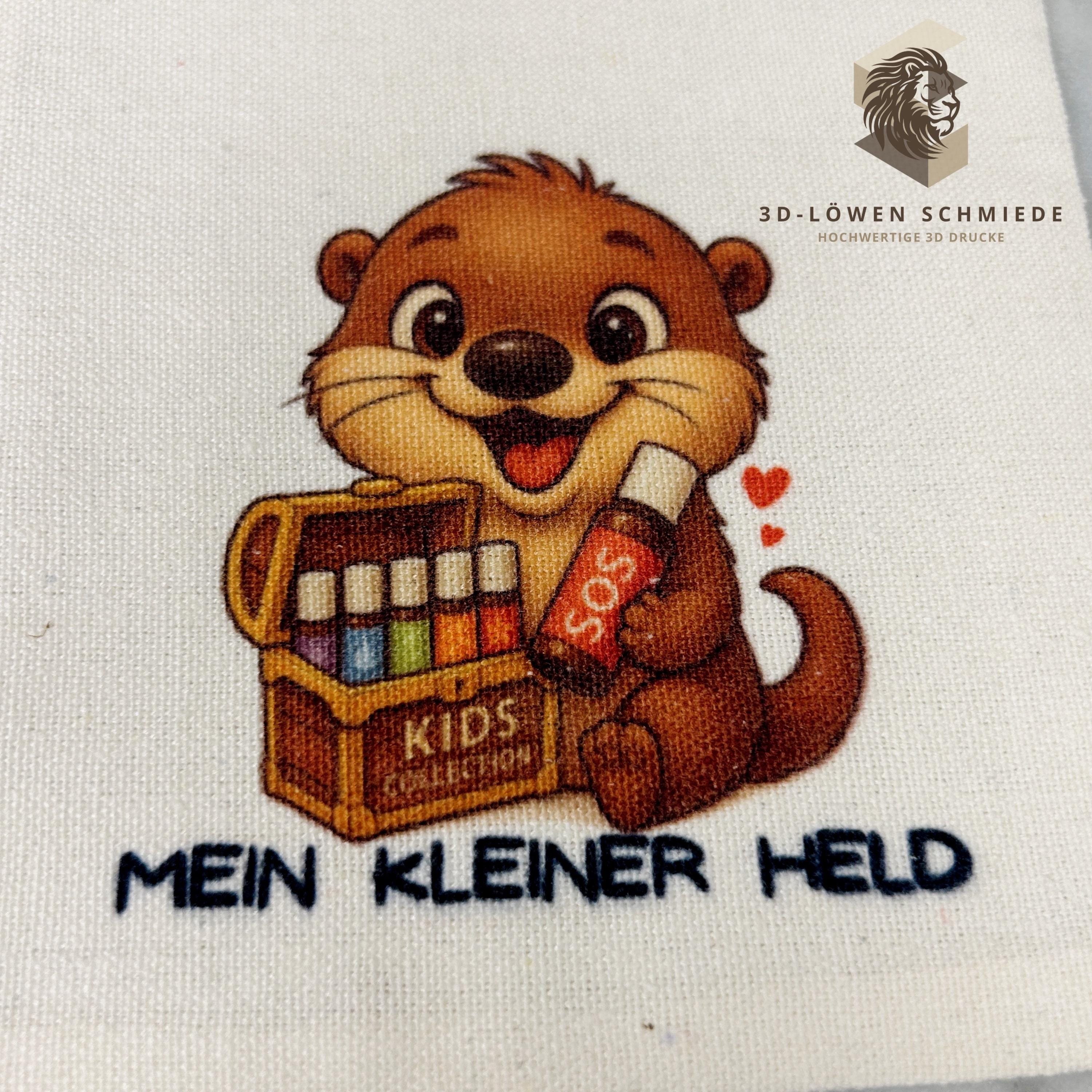 Baumwollbeutel mit Otter Motiv. Geschenkbeutel für ätherische Öle, Aromatherapie, Aufbewahrungsbeutel Natur, Kosmetikbeutel, Stoffbeutel