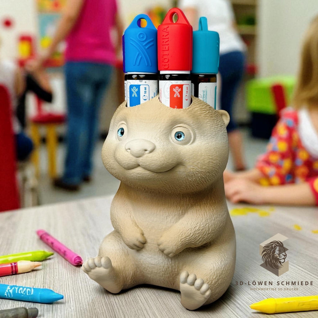 doTERRA Aufsteller KidsCollection „Otto der Otter“ für Ätherische Öle Platz für 7x 10ml Roll On, Geschenkidee, Aufbewahrung, Organizer