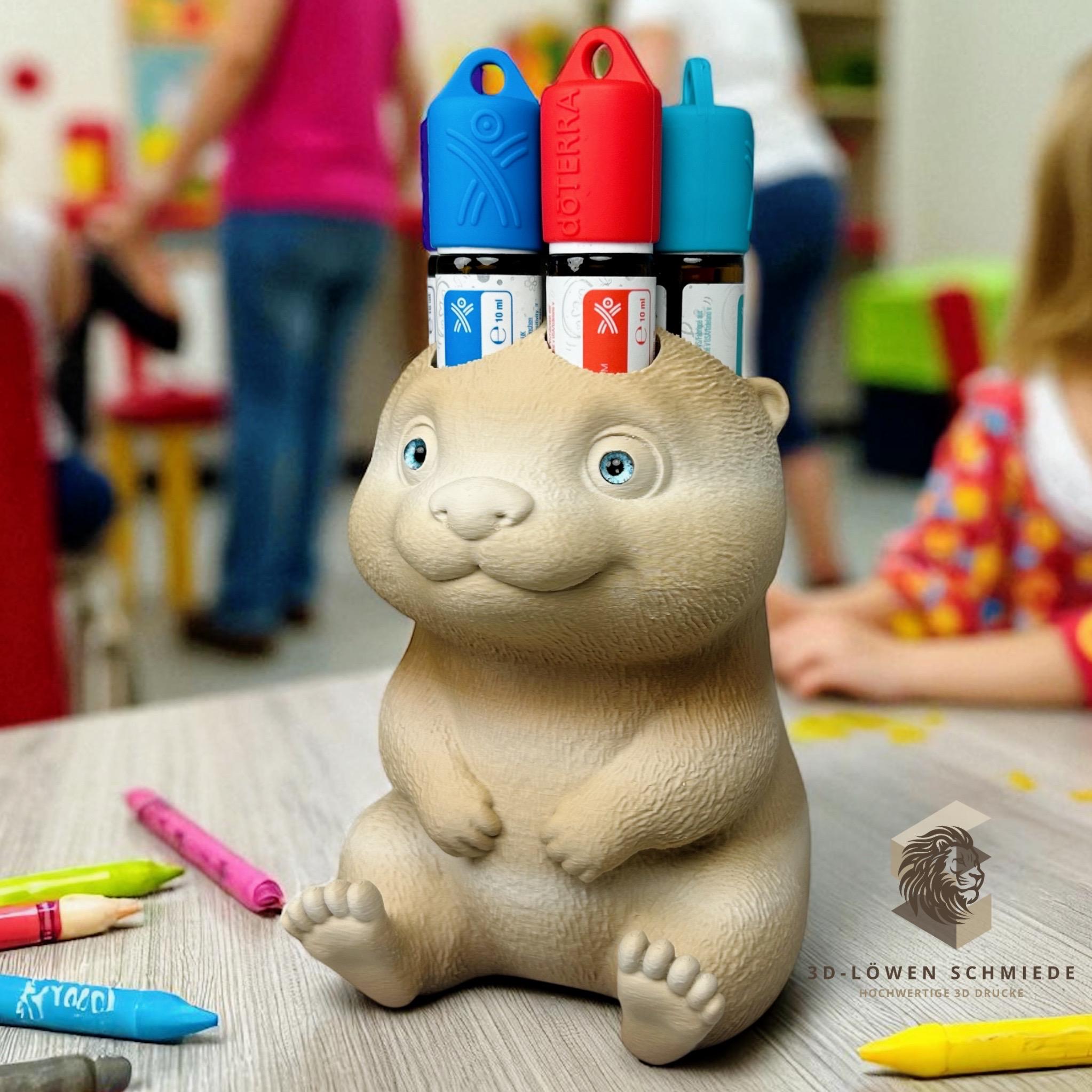doTERRA Aufsteller KidsCollection „Otto der Otter“ für Ätherische Öle Platz für 7x 10ml Roll On, Geschenkidee, Aufbewahrung, Organizer