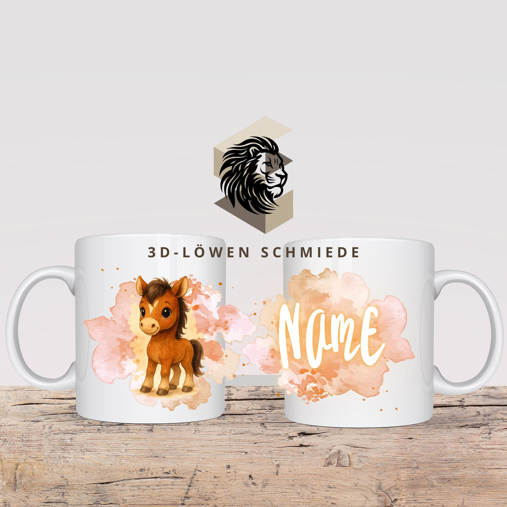 Tasse Personalisierte Pferd mit Name  Geschenkidee für Geburtstag, Weihnachten, Kollegen und Familie