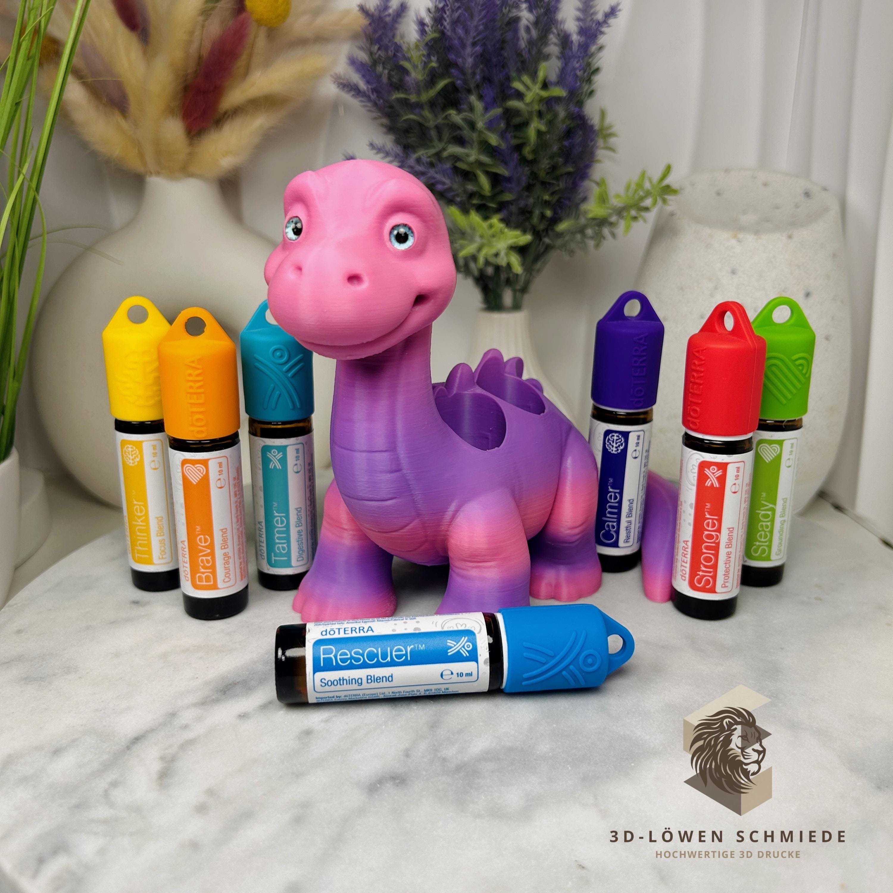 doTERRA Kids Collection Aufsteller für Ätherische Öle, Dino „Milo“ Platz für 7x 10ml Roll-Ons stilvolle Aufbewahrung, Praktisch, Einzigartig