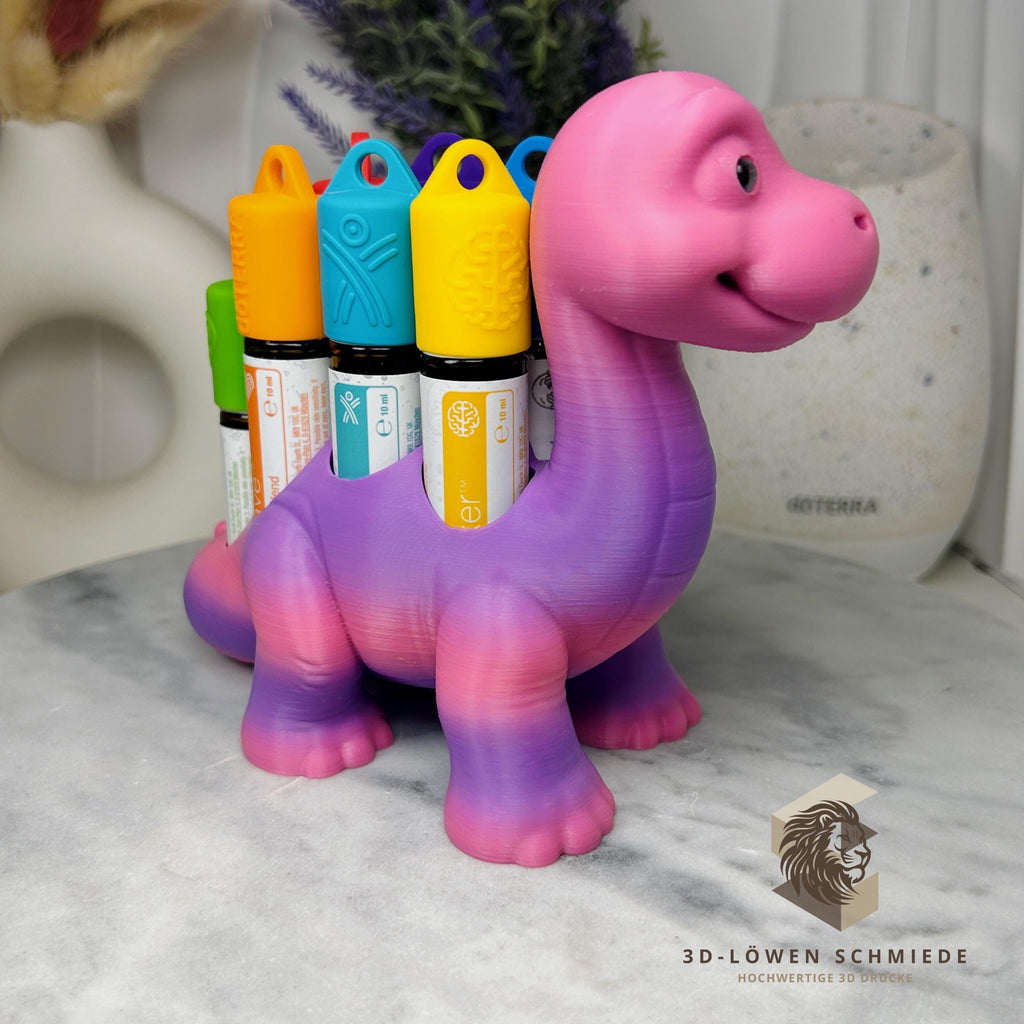 doTERRA Kids Collection Aufsteller für Ätherische Öle, Dino „Milo“ Platz für 7x 10ml Roll-Ons stilvolle Aufbewahrung, Praktisch, Einzigartig