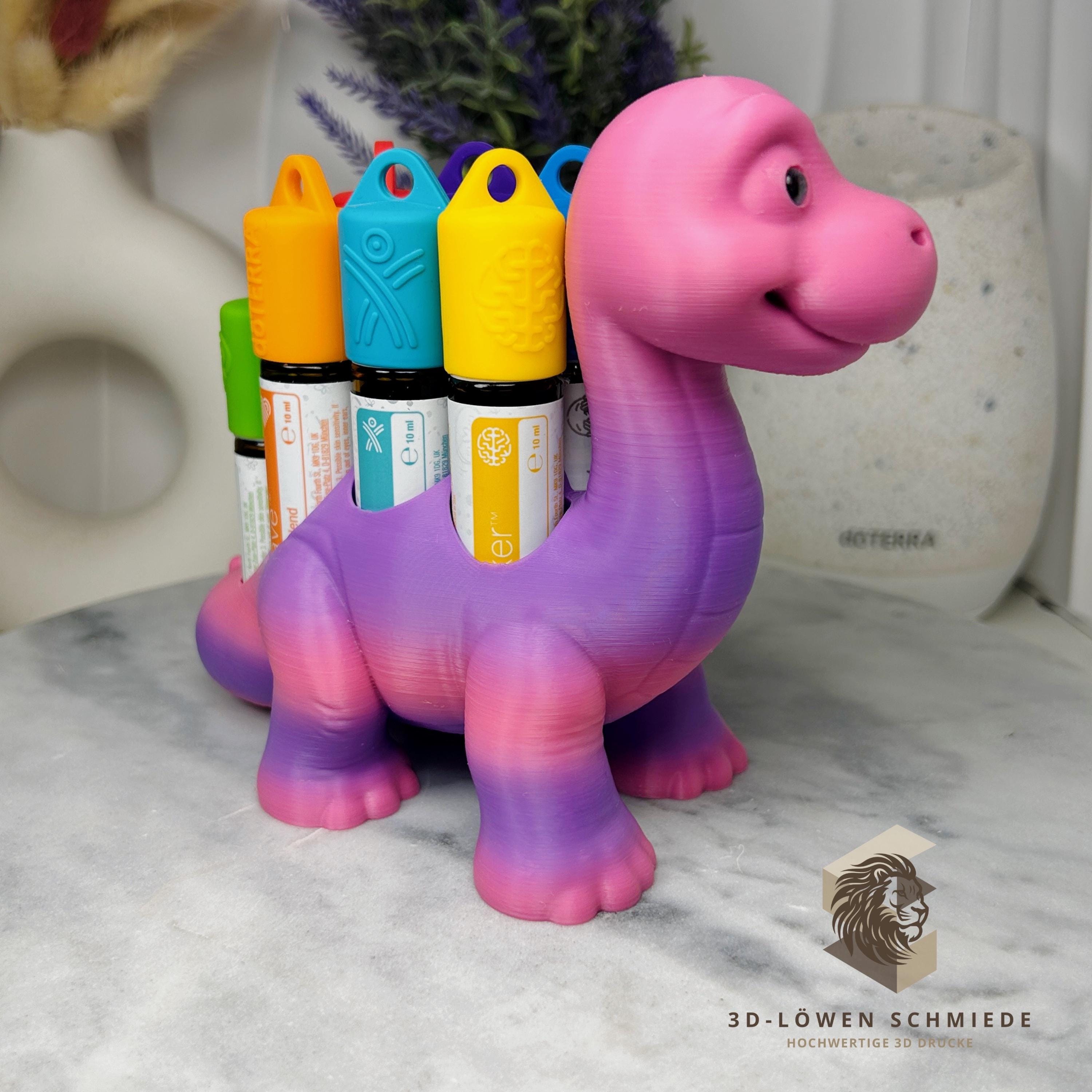 doTERRA Kids Collection Aufsteller für Ätherische Öle, Dino „Milo“ Platz für 7x 10ml Roll-Ons stilvolle Aufbewahrung, Praktisch, Einzigartig