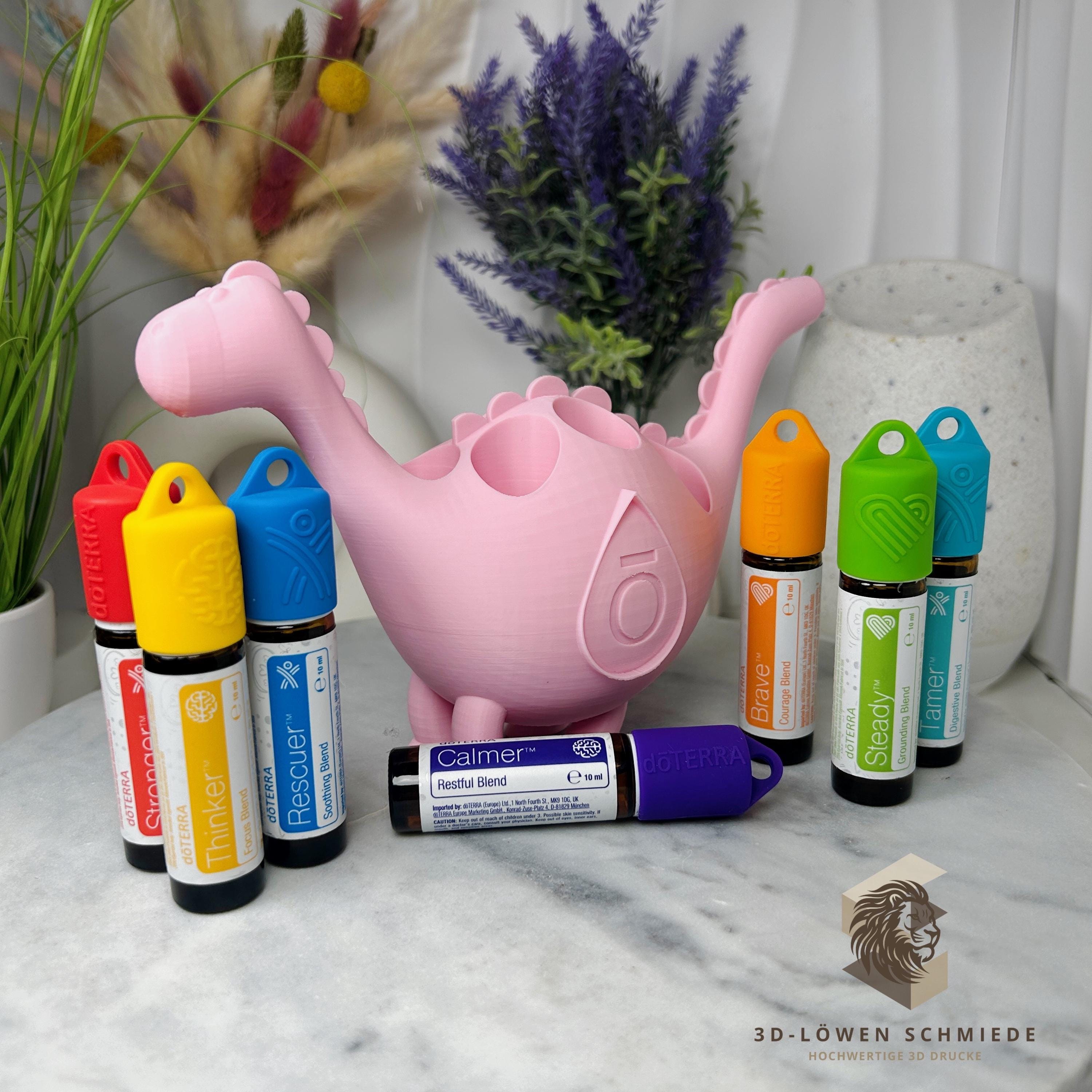doTERRA Kids Collection Aufsteller für Ätherische Öle - Dino ROSA für 7x 10ml Roll-Ons Aufsteller