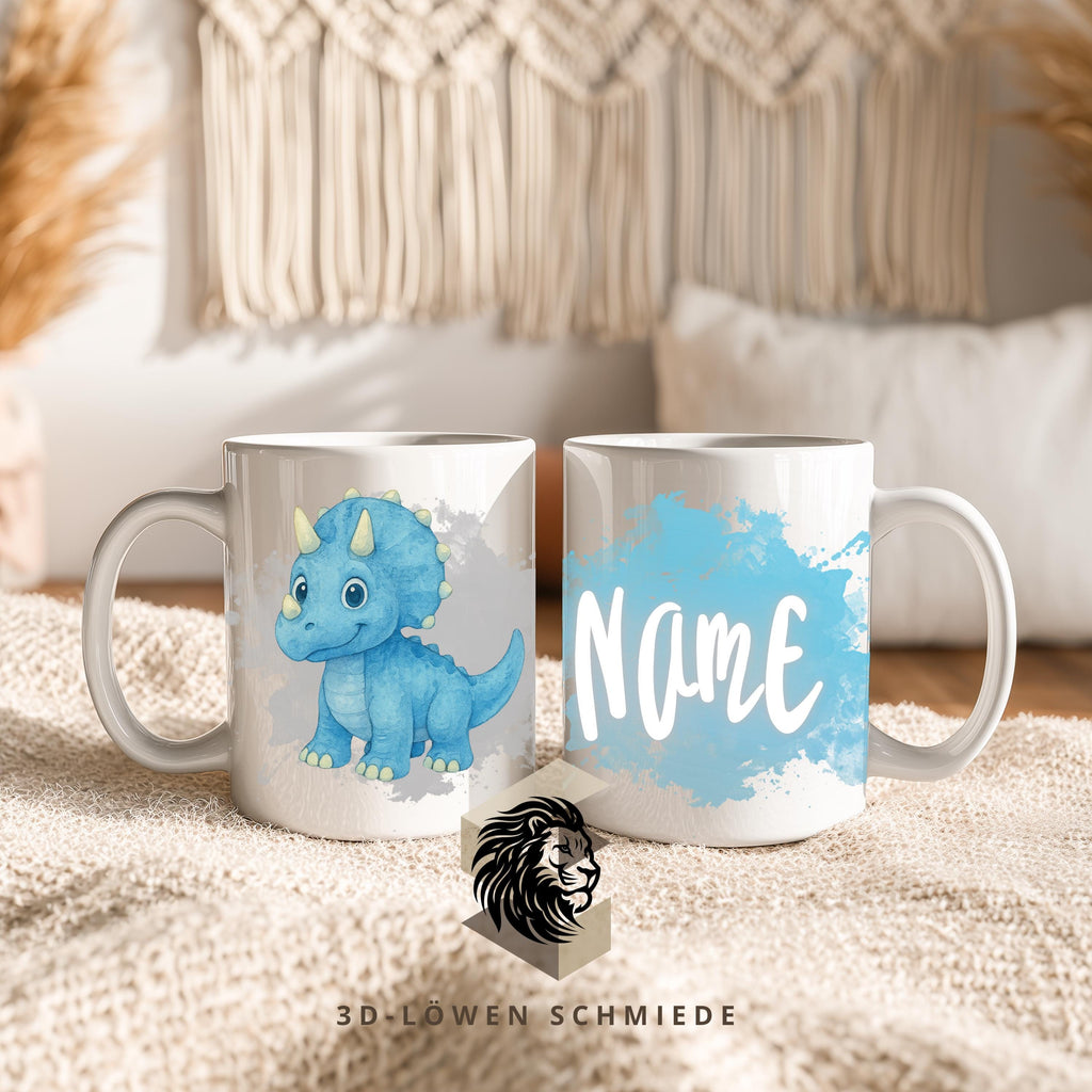 Tasse Personalisierte Dino Geschenkidee für die Kinder mit Name