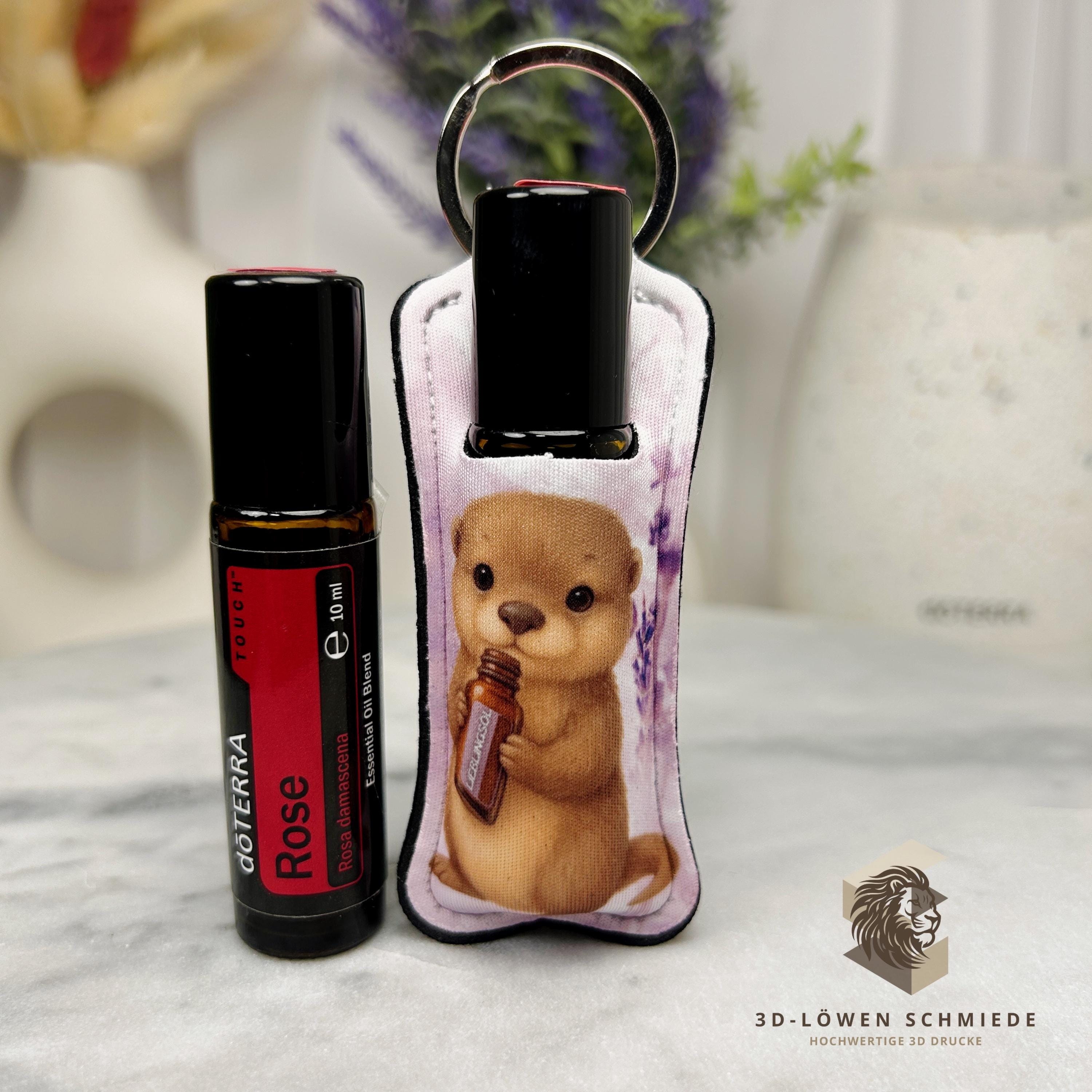 doterra Schlüsselanhänger 10ml Roll On Hülle, Schlüssel Anhänger mit süßen Motiven personalisierbar mit Namen Geschenkidee, Aromaöl Tasche