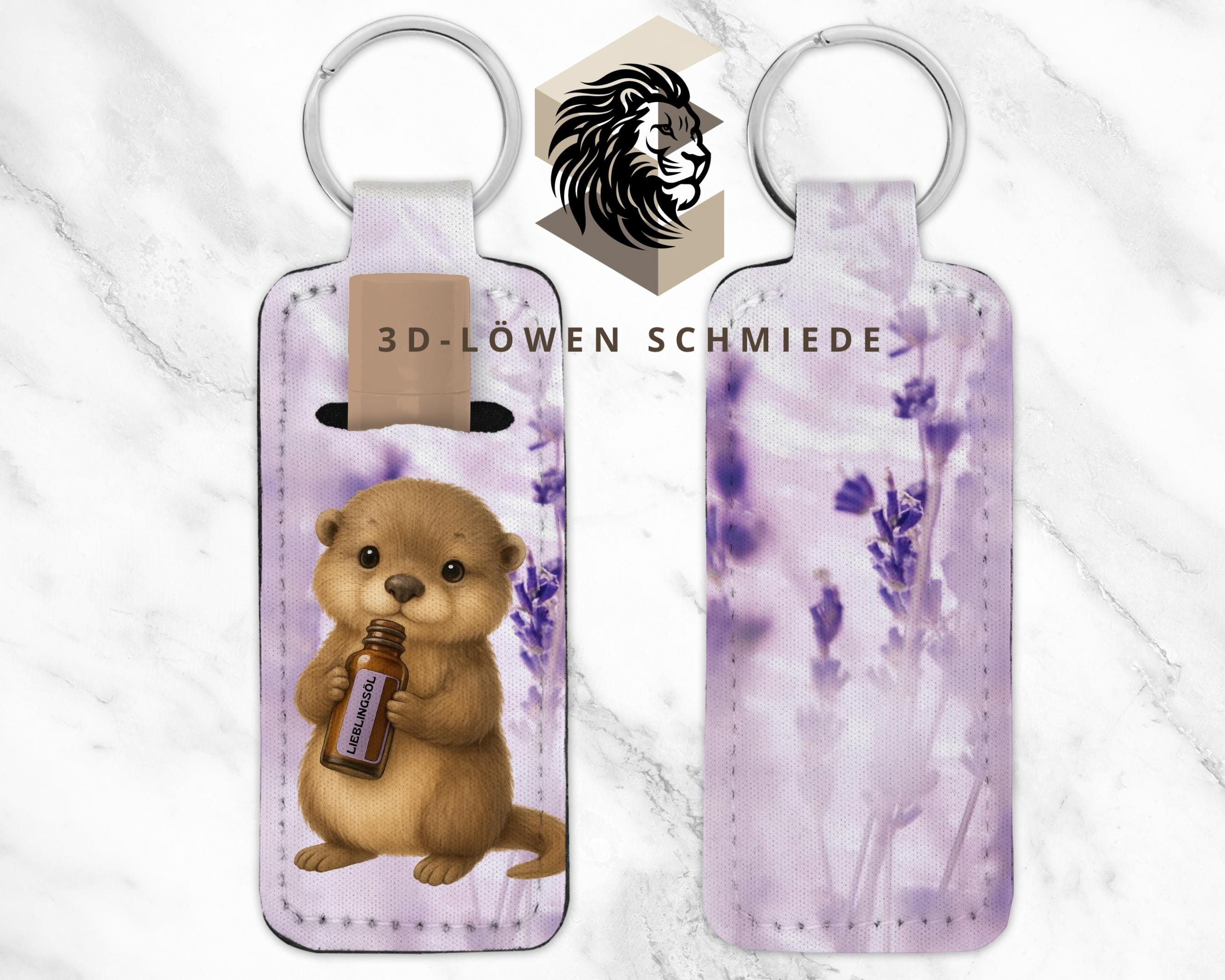 doterra Schlüsselanhänger 10ml Roll On Hülle, Schlüssel Anhänger mit süßen Motiven personalisierbar mit Namen Geschenkidee, Aromaöl Tasche
