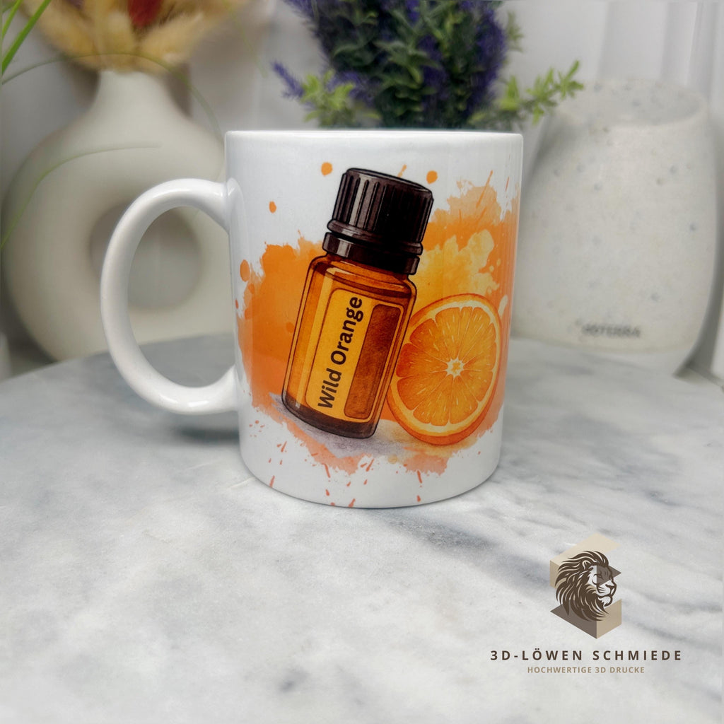 Tasse „Ätherische Öle“ doterra im stilvollem Design, Wild Orange, Lemon, Lavendel, Geschenkidee, Berater Geschenk