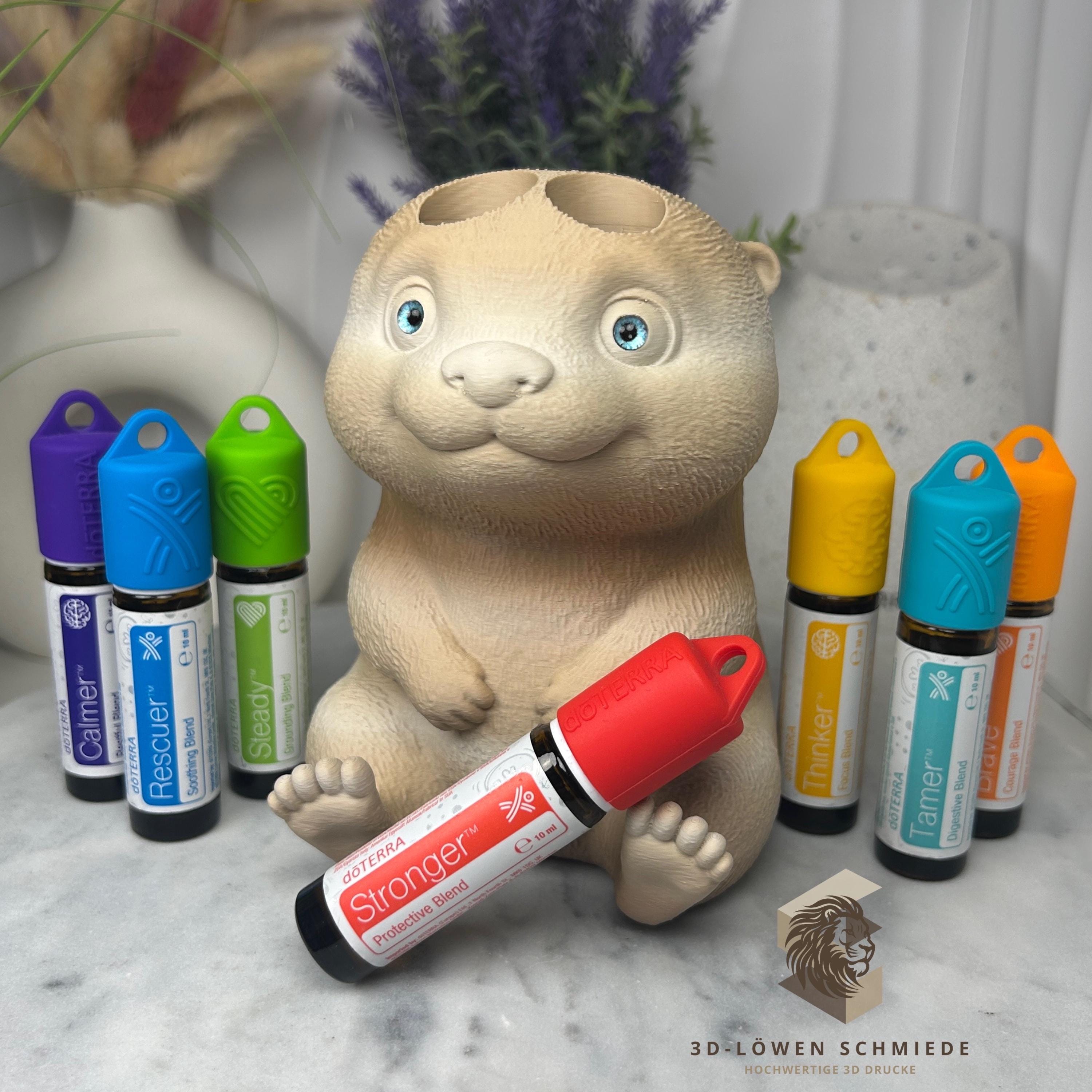 doTERRA Aufsteller KidsCollection „Otto der Otter“ für Ätherische Öle Platz für 7x 10ml Roll On, Geschenkidee, Aufbewahrung, Organizer