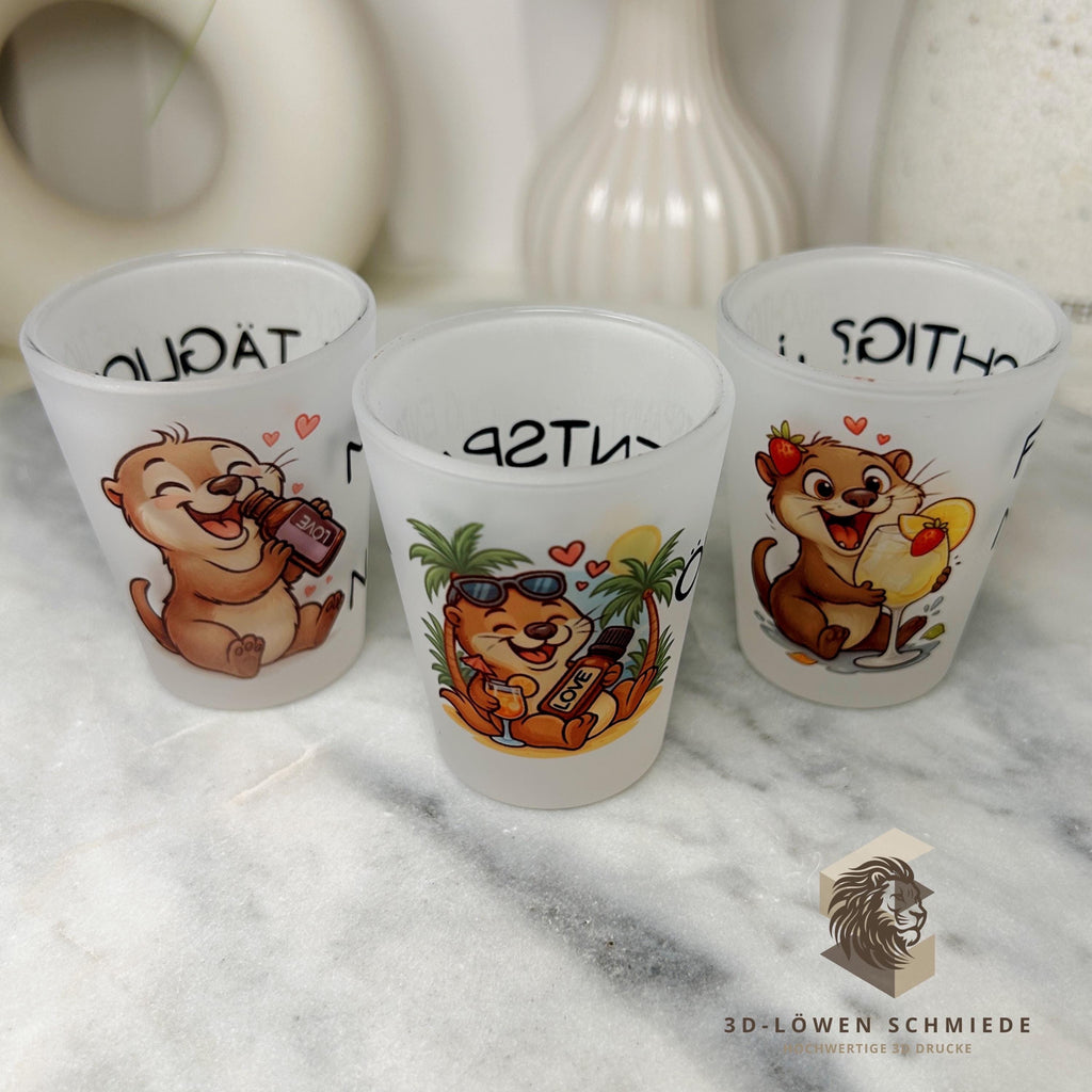 Shot Gläser doTERRA, Glas für ätherische Öle, Öl Party Zubehör, Geschenkidee Wellness, Probiergläser Aroma Öl