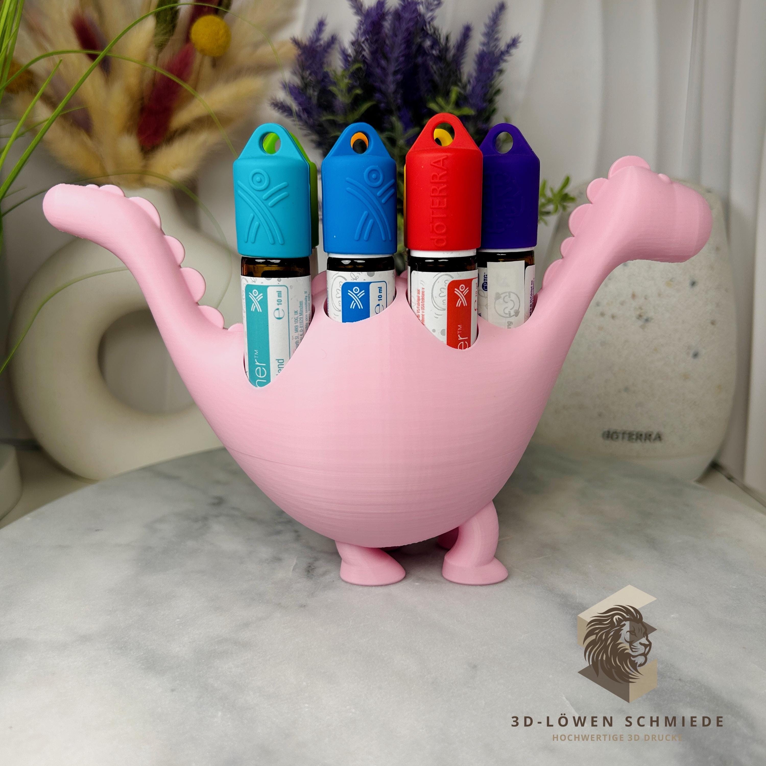 doTERRA Kids Collection Aufsteller für Ätherische Öle - Dino ROSA für 7x 10ml Roll-Ons Aufsteller