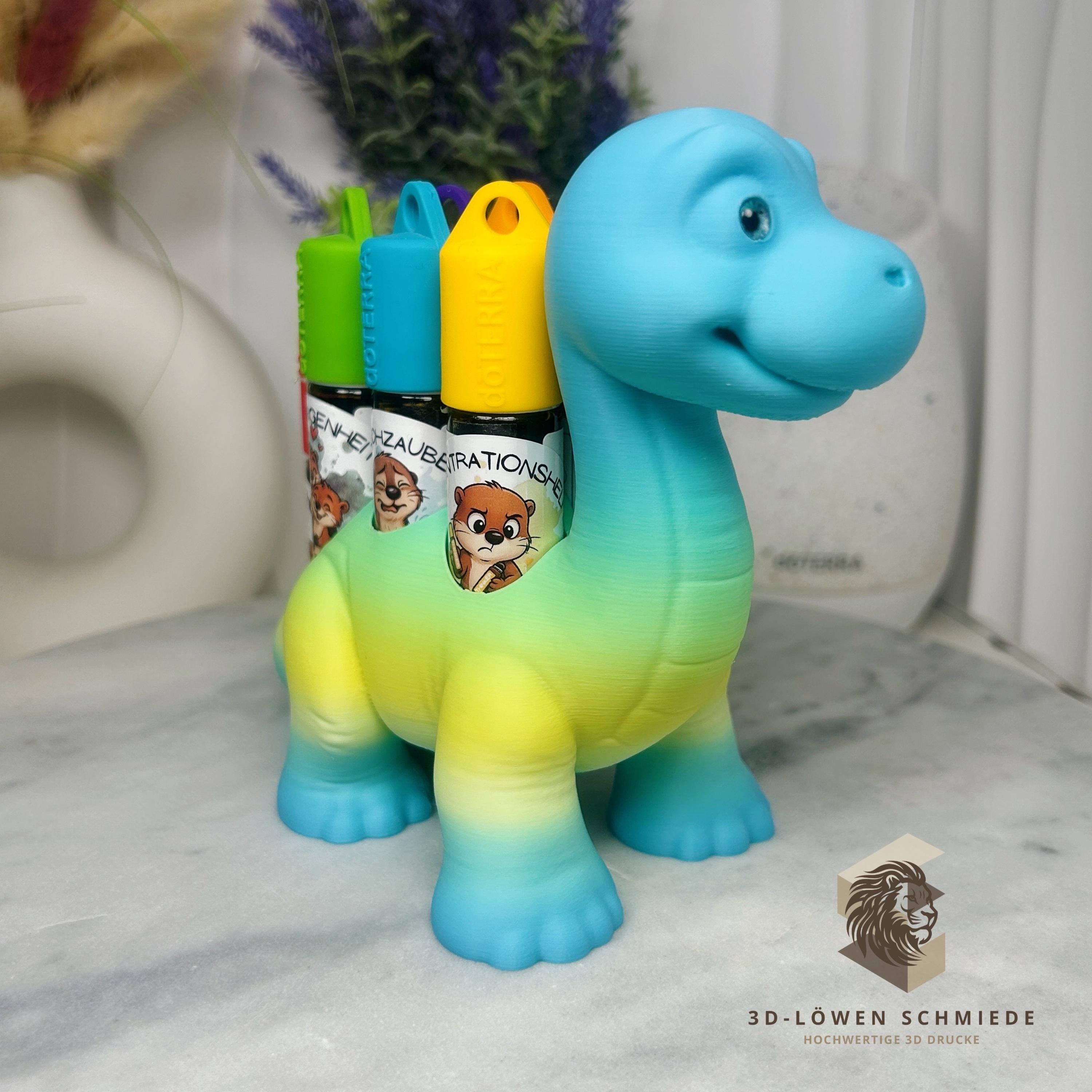 doTERRA Kids Collection Aufsteller für Ätherische Öle, Dino „Milo“ Platz für 7x 10ml Roll-Ons stilvolle Aufbewahrung, Praktisch, Einzigartig