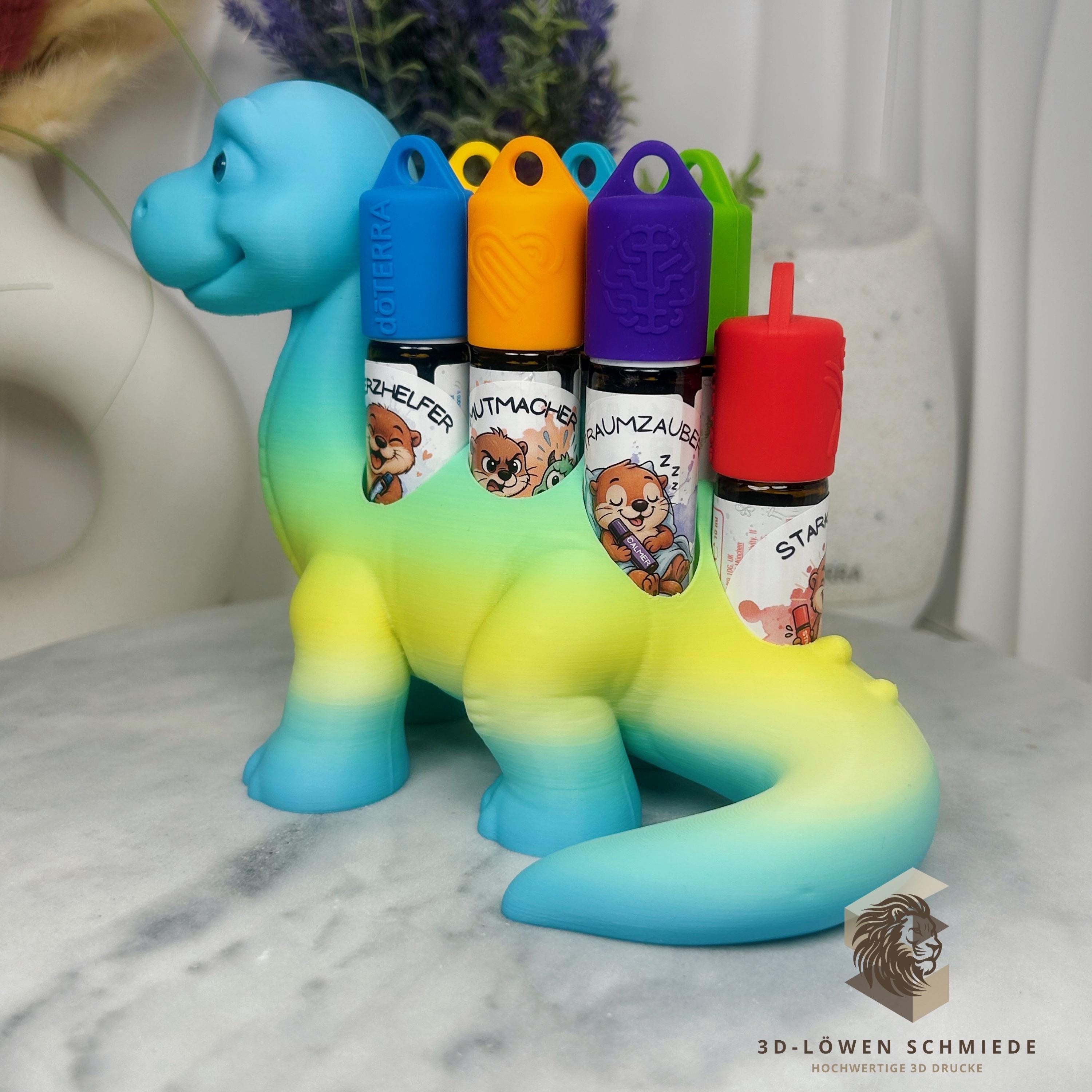 doTERRA Kids Collection Aufsteller für Ätherische Öle, Dino „Milo“ Platz für 7x 10ml Roll-Ons stilvolle Aufbewahrung, Praktisch, Einzigartig
