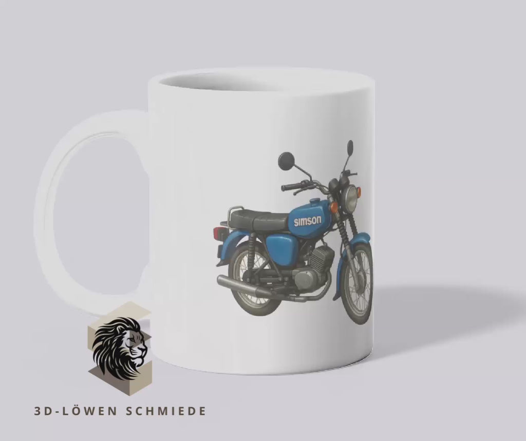 Personalisierte Tasse DDR Moped Tasse 330 oder 600ml mit Name Geschenkidee für Geburtstag, Weihnachten, Kollegen und Familie