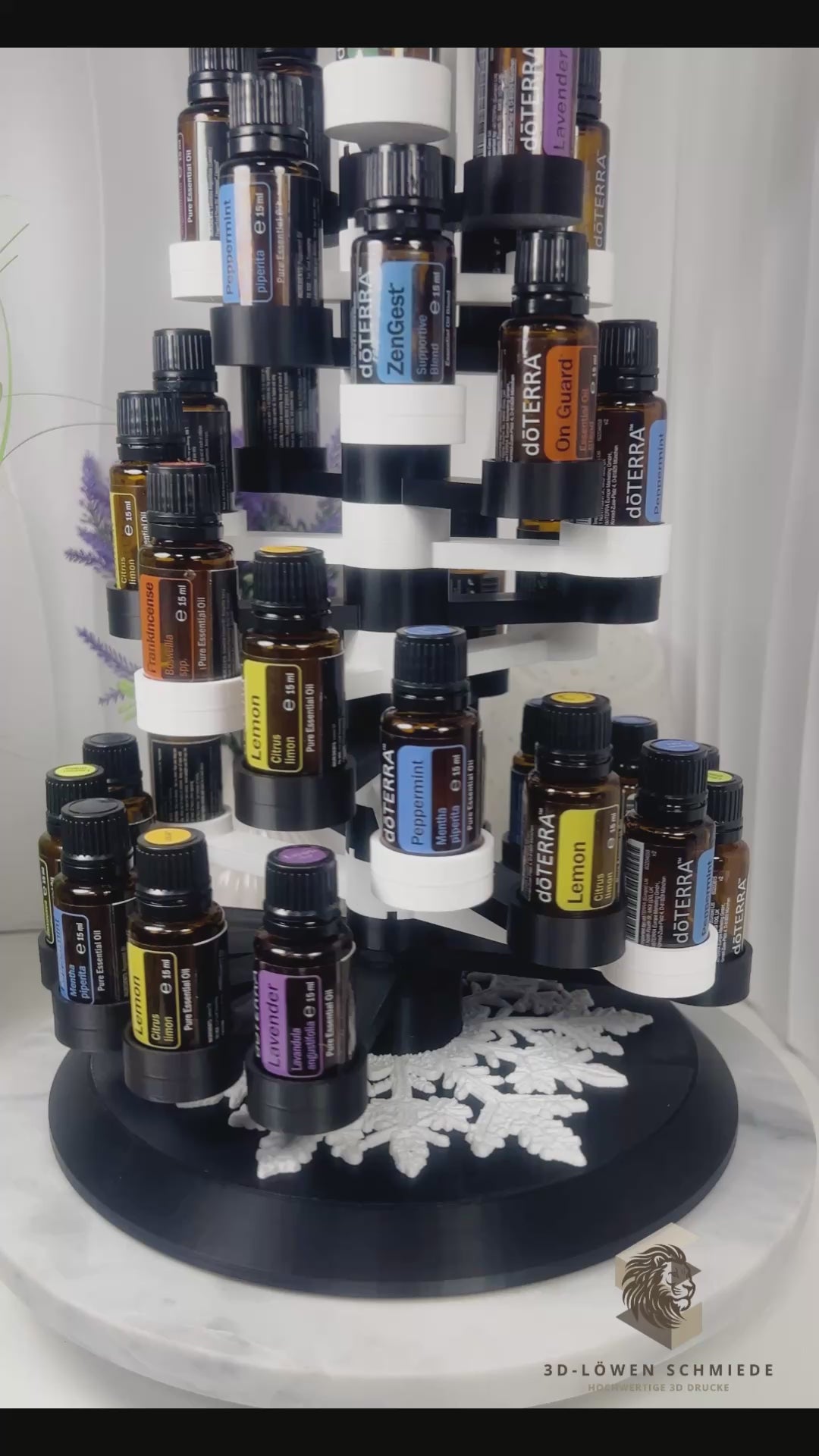 doterra Präsentationsbaum Aufsteller passend für doterra ätherische Öle 37x 15ml Flaschen, stilvolle Aufbewahrung, Baumdesign