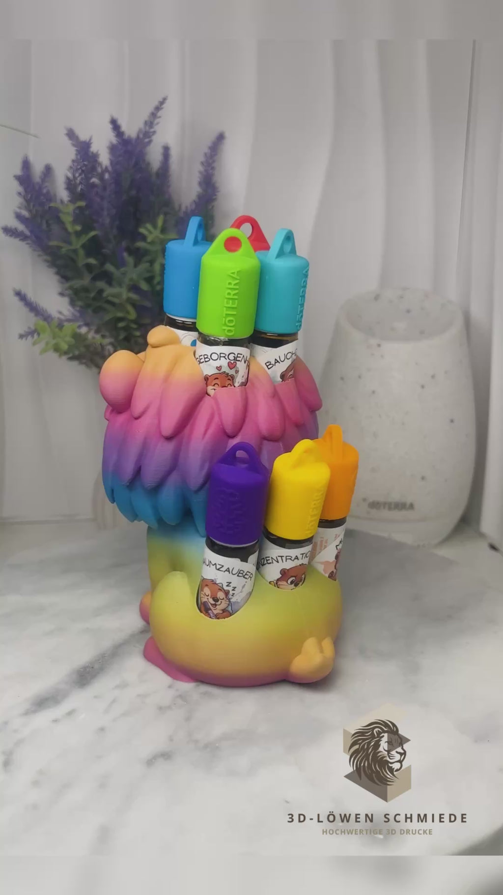 doTERRA Aufsteller KidsCollection „Leo“ für Ätherische Öle Platz für 7x 10ml Roll On - Deko - Geschenk - Aufbewahrung